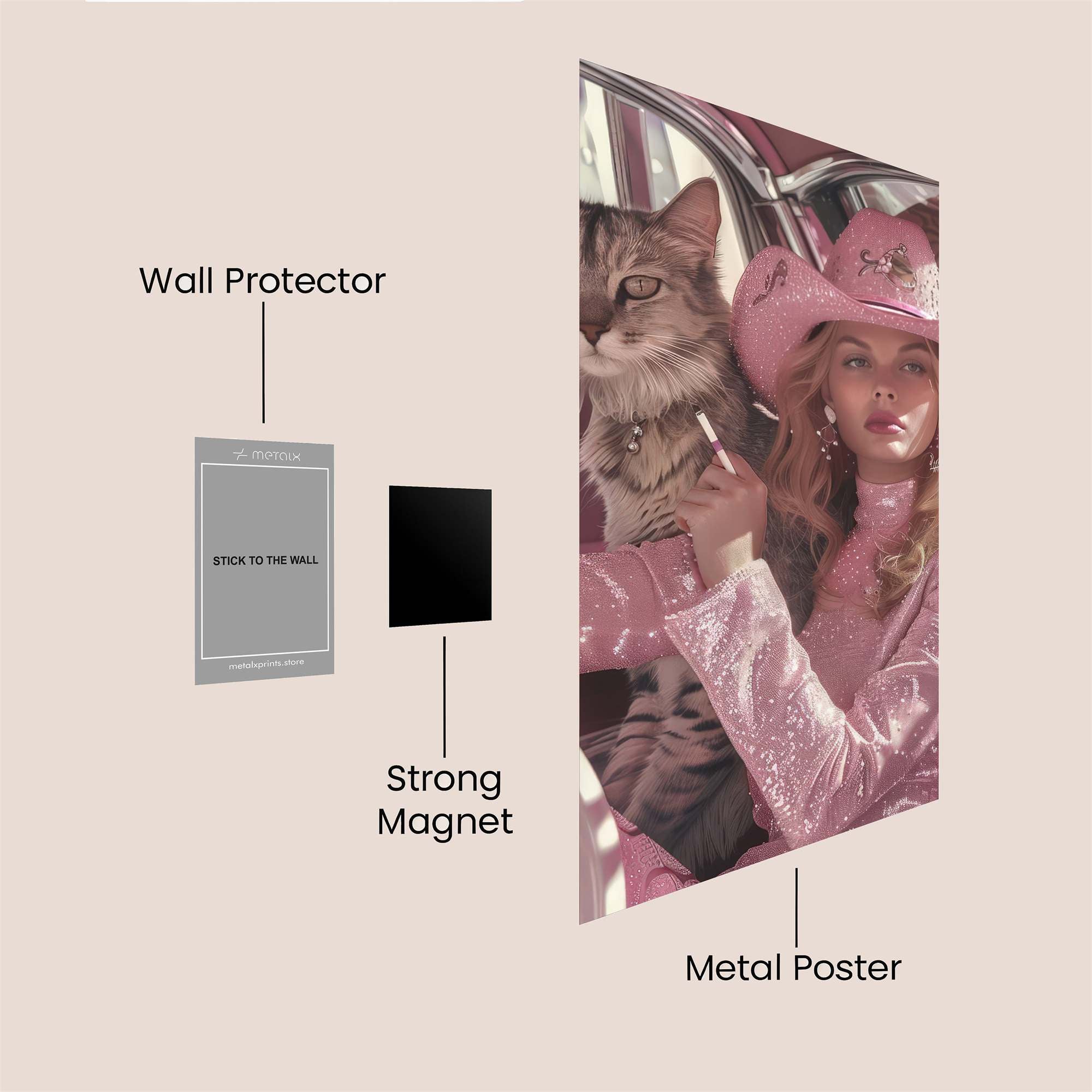 Cat Cabaret Safe Wall Magnetic / M
