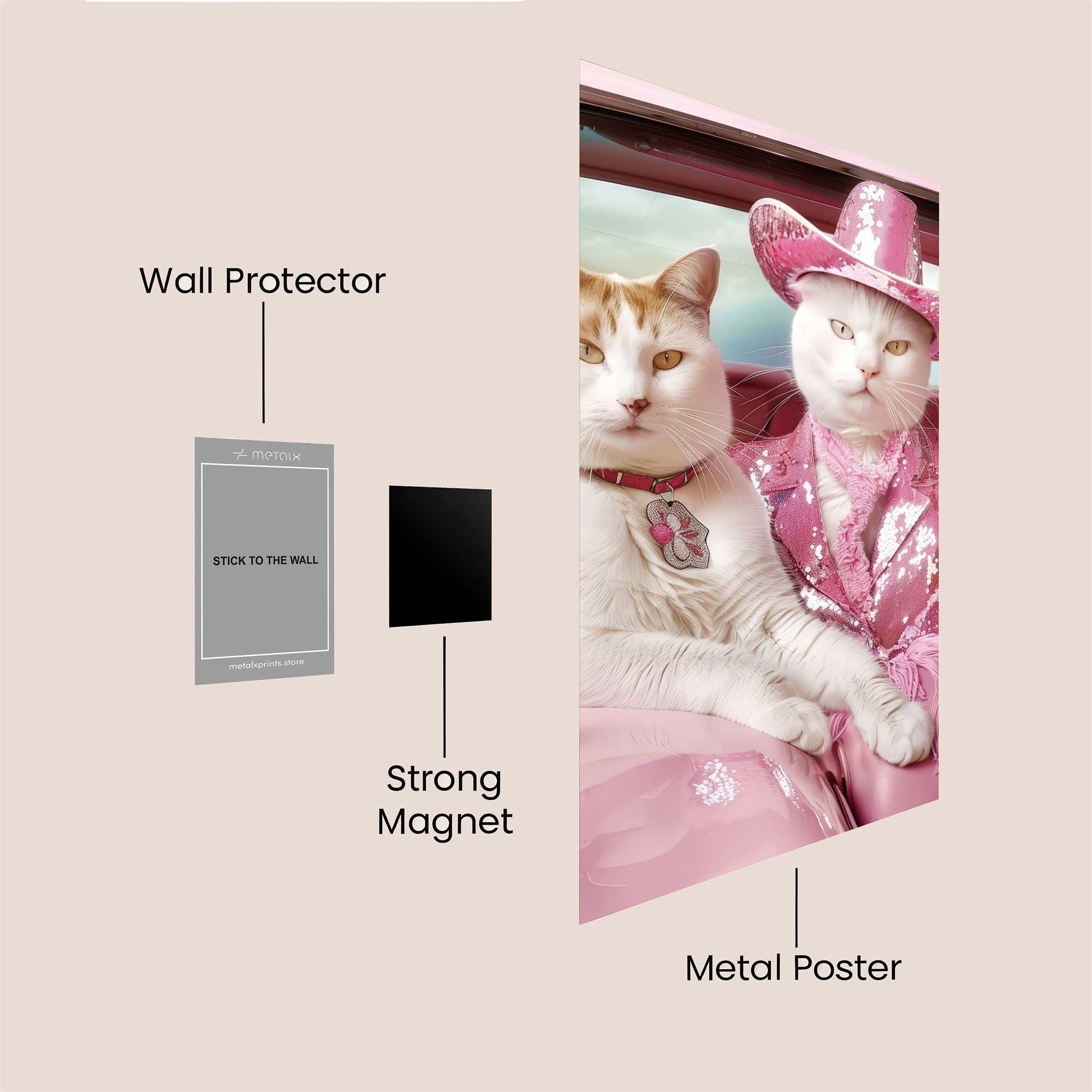 Kitty Glamour Safe Wall Magnetic / M