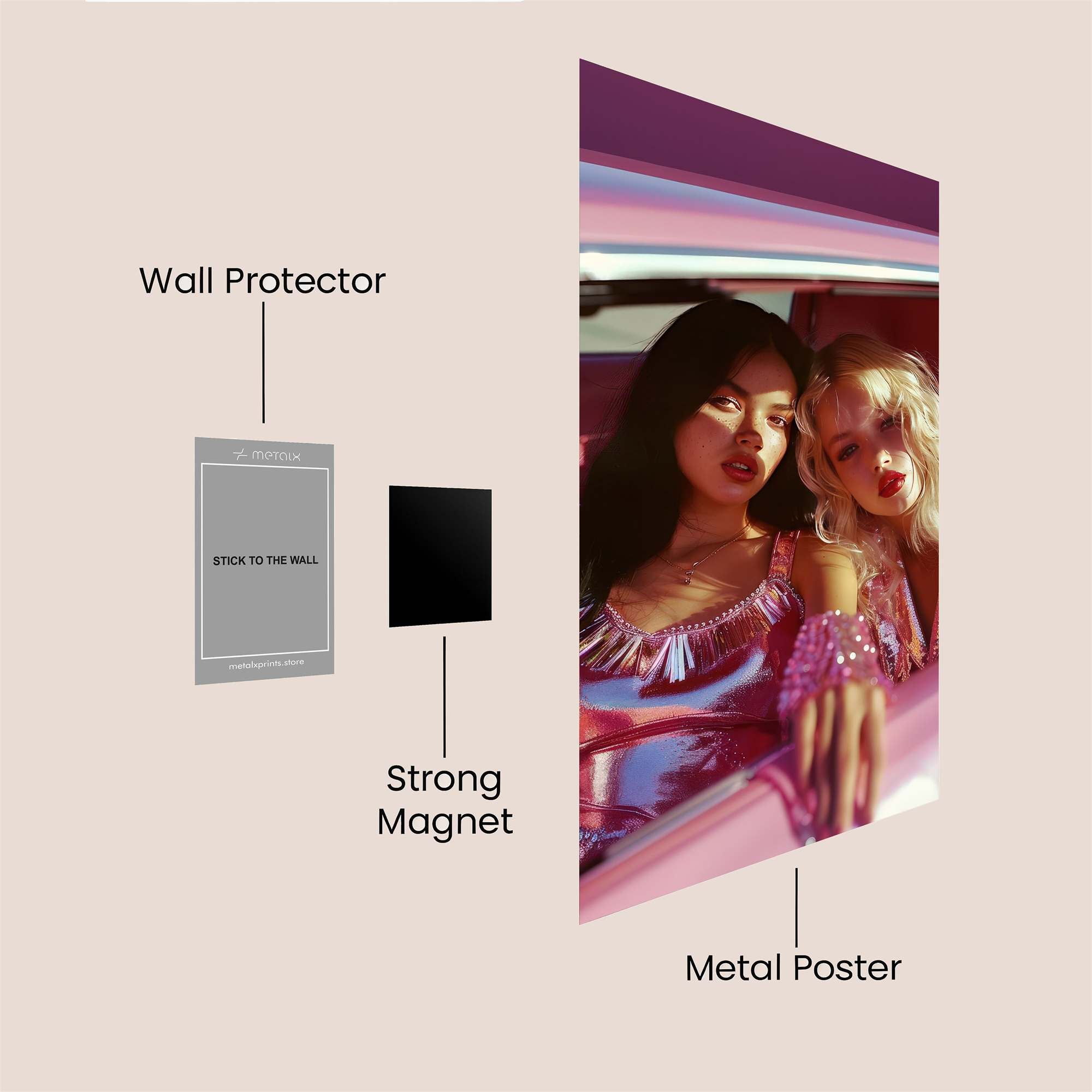Pink Bliss Safe Wall Magnetic / M