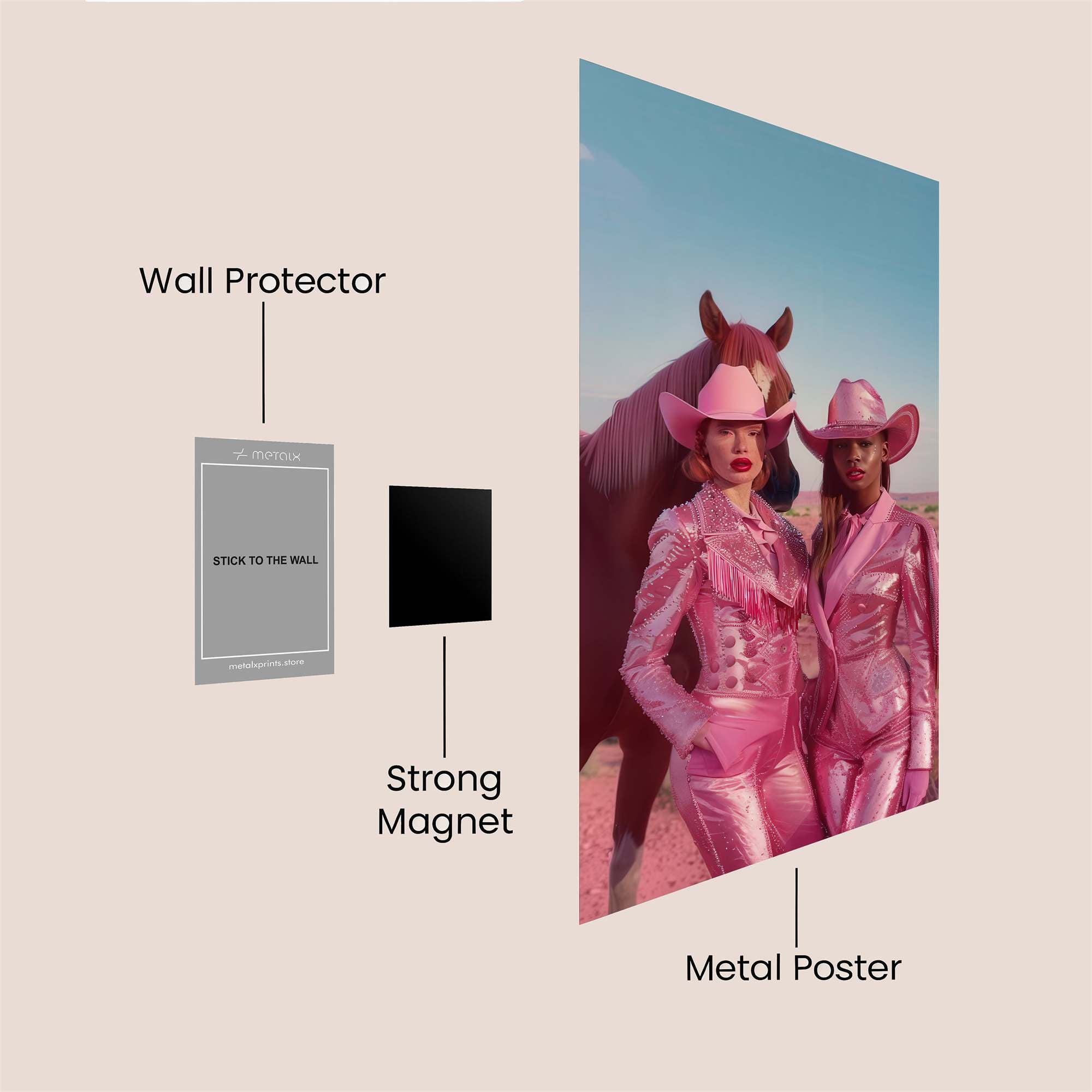 Cowgirls Dreamy Safe Wall Magnetic / M