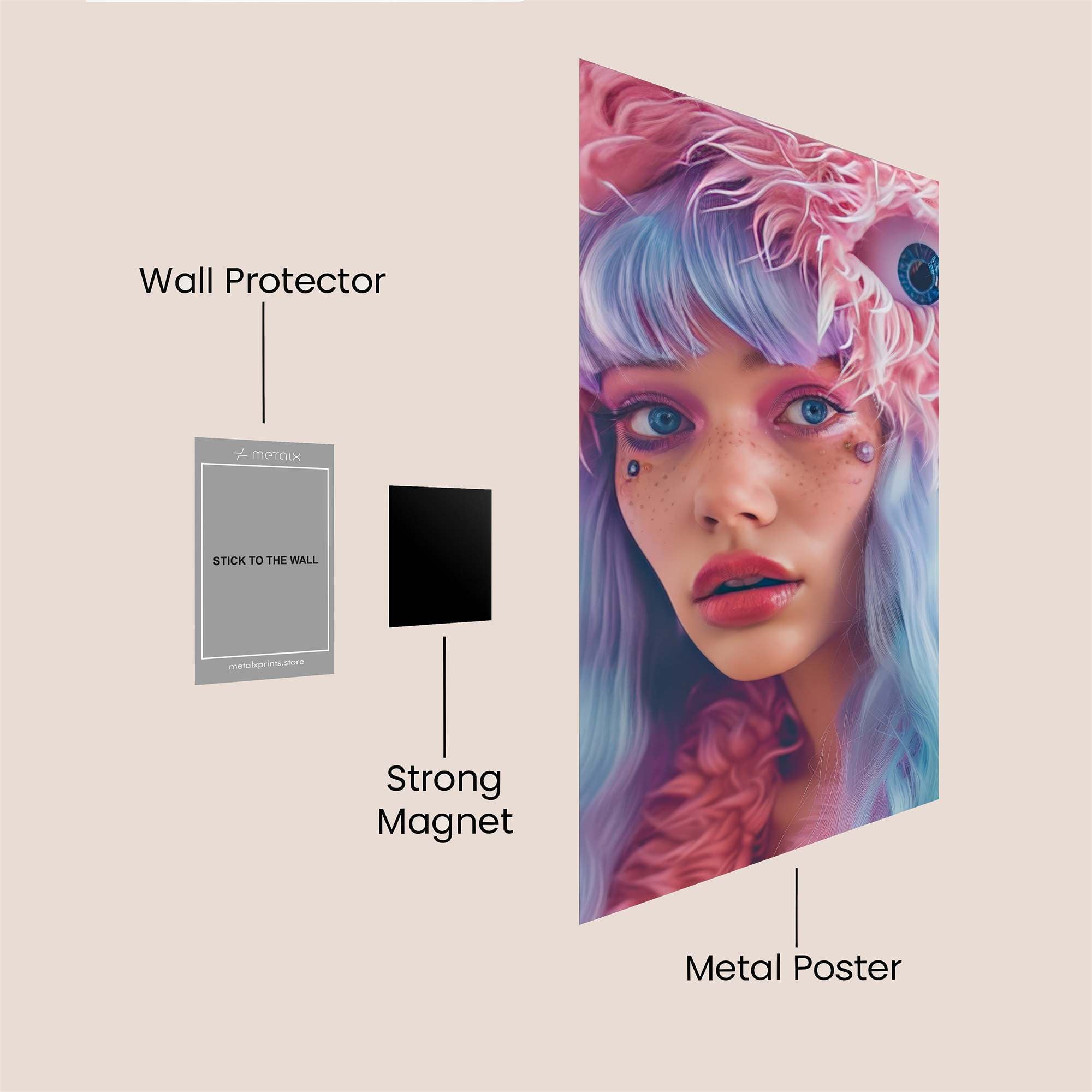Monster Whimsy Safe Wall Magnetic / M