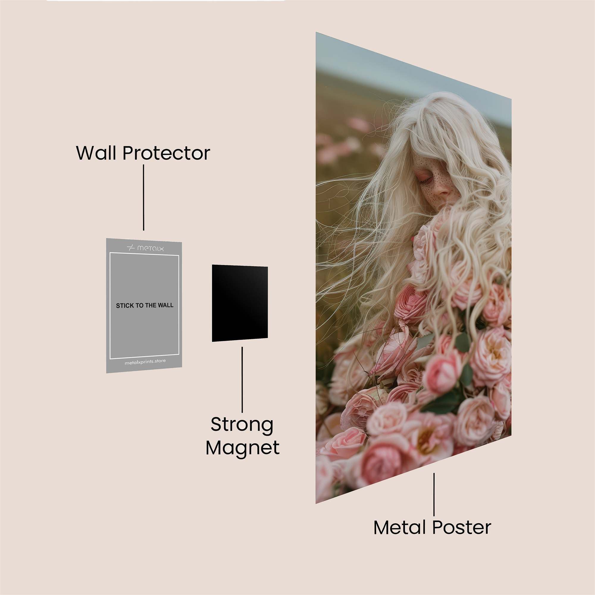 Floral Serenity Safe Wall Magnetic / M