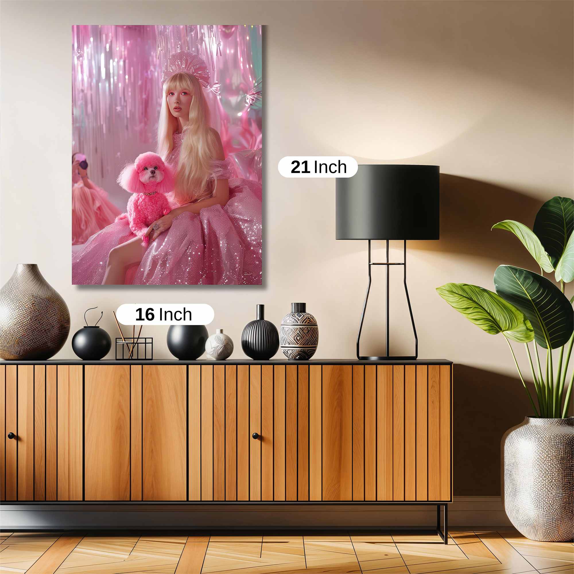 Poodle Whimsy Safe Wall Magnetic / M