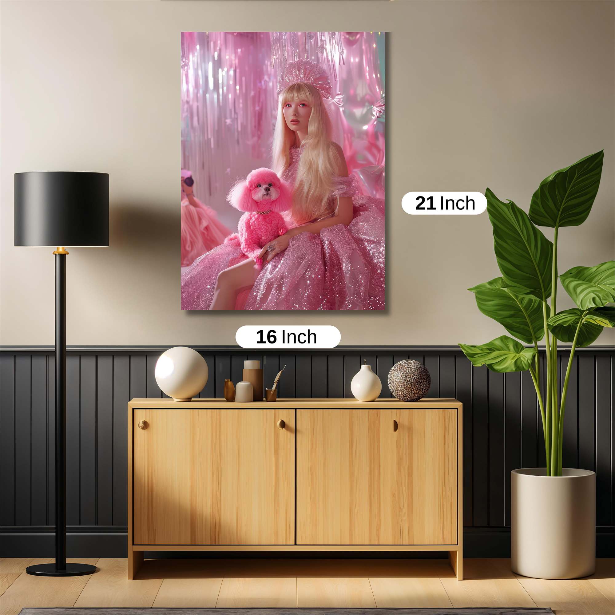 Poodle Whimsy Safe Wall Magnetic / M