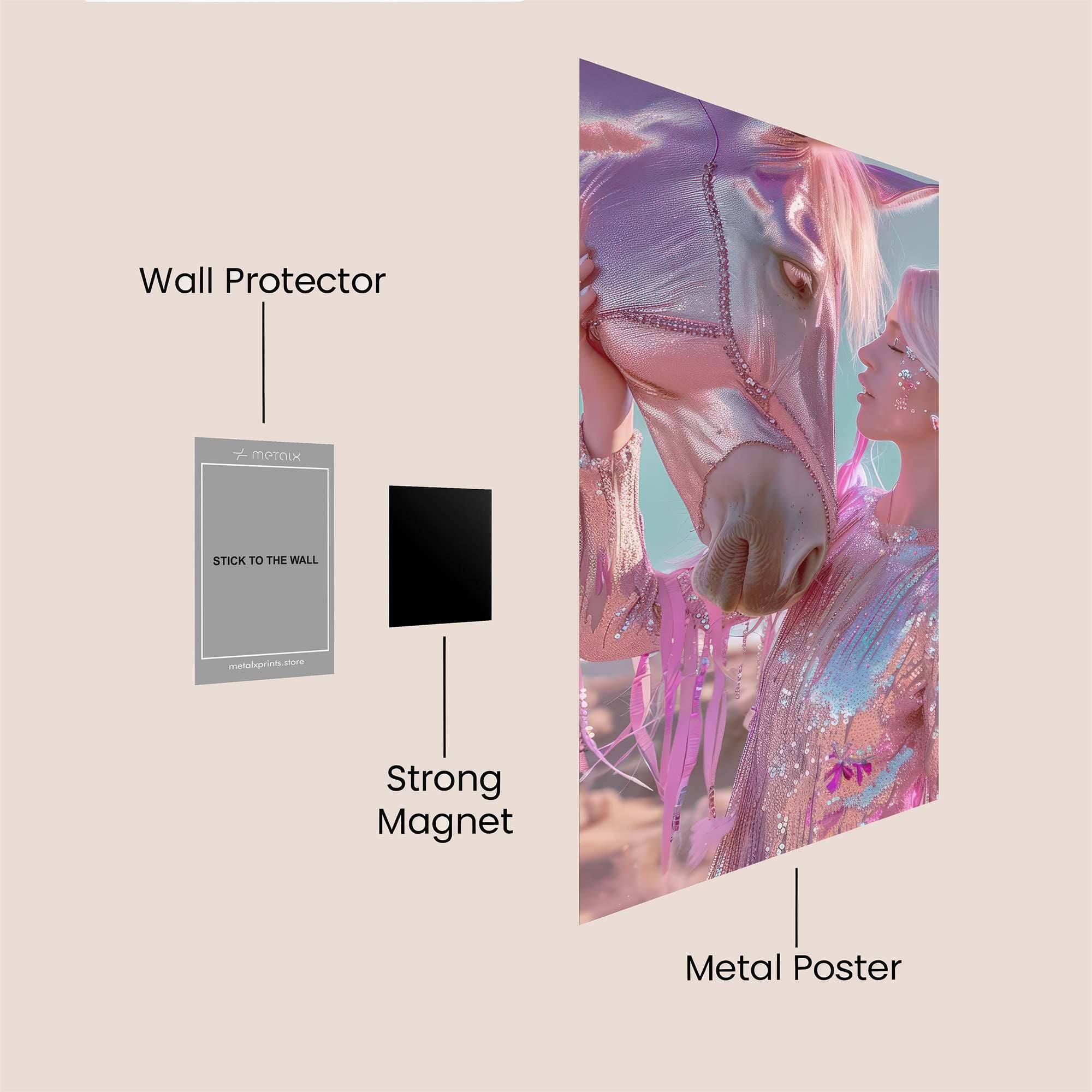Unicorn Serenity Safe Wall Magnetic / M