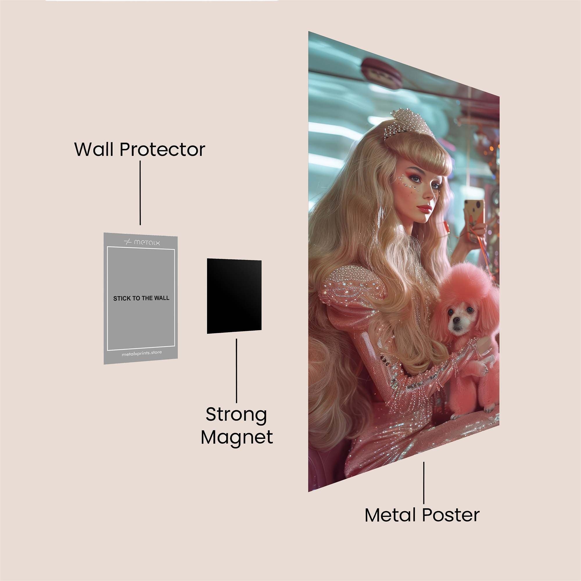 Princess Dazzle Safe Wall Magnetic / M