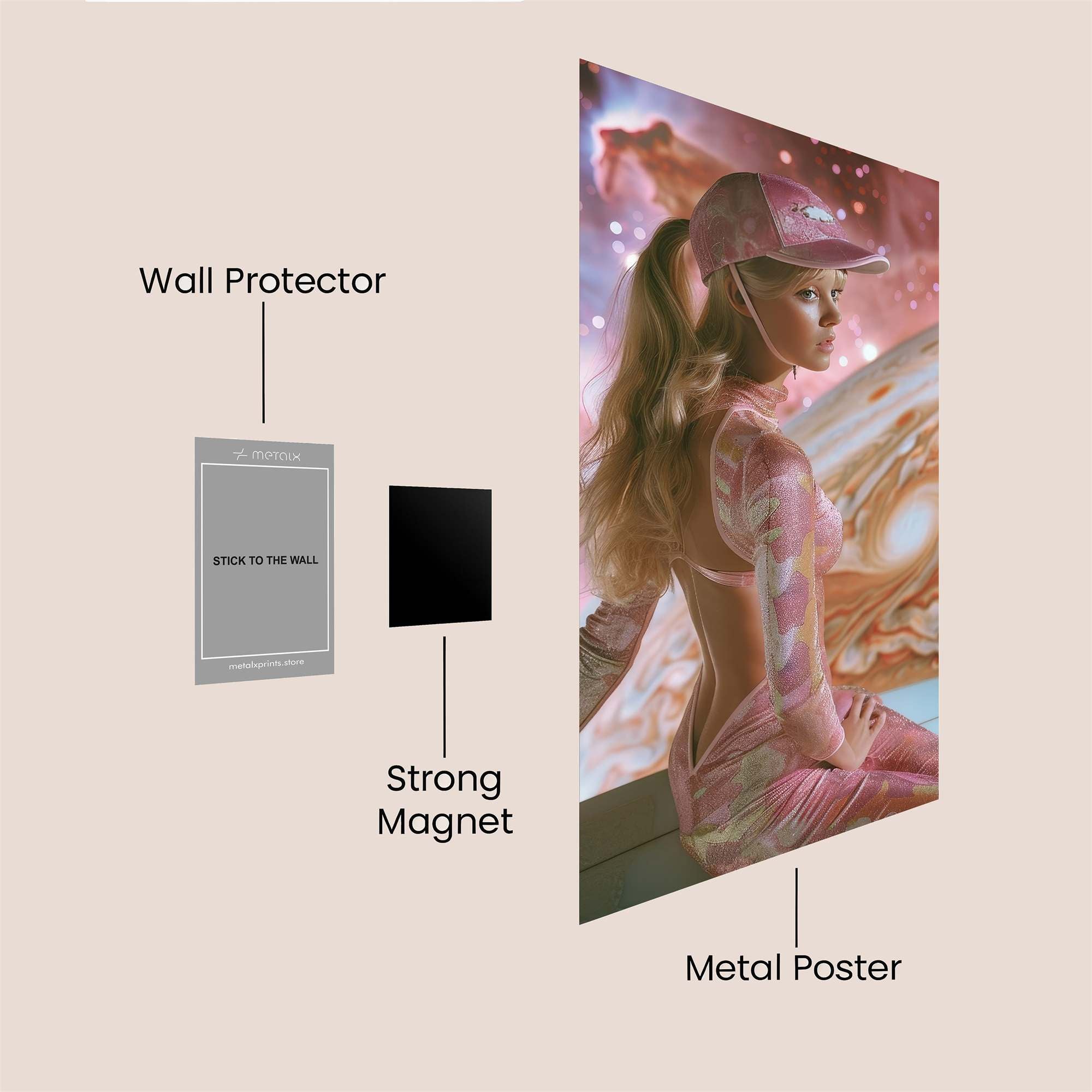 Cosmic Surfer Safe Wall Magnetic / M