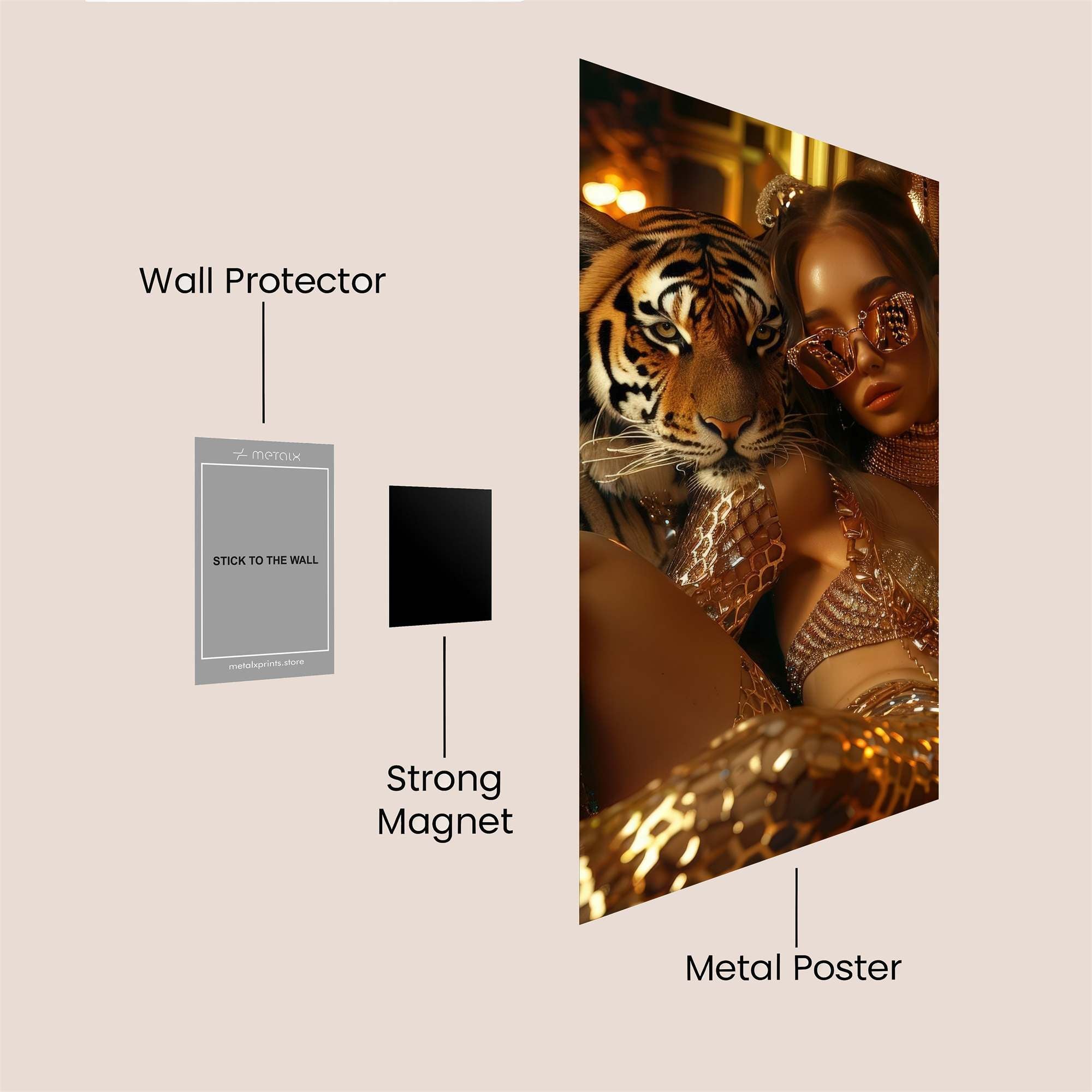 Tiger Glamour Safe Wall Magnetic / M