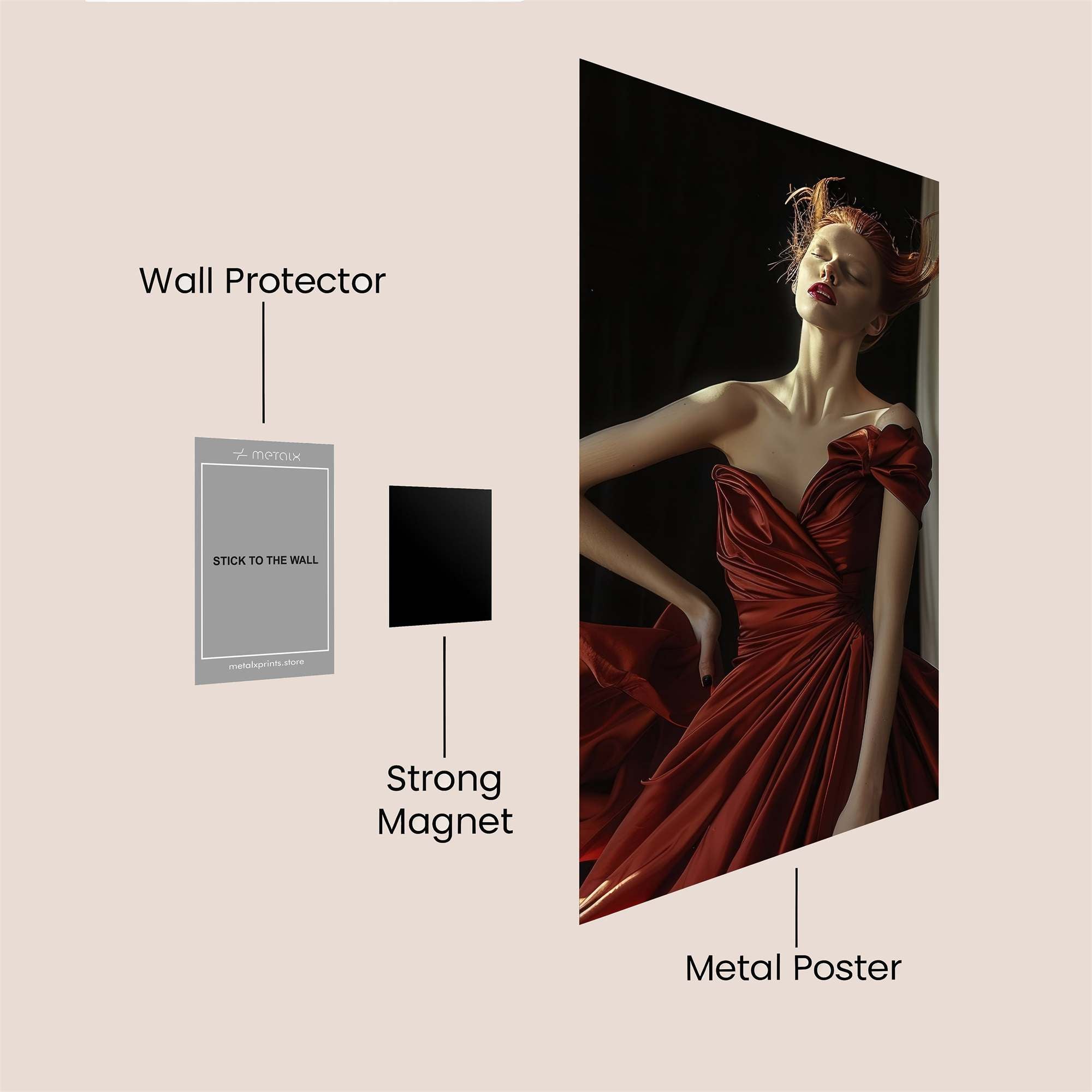 Fiery Elegance Safe Wall Magnetic / M