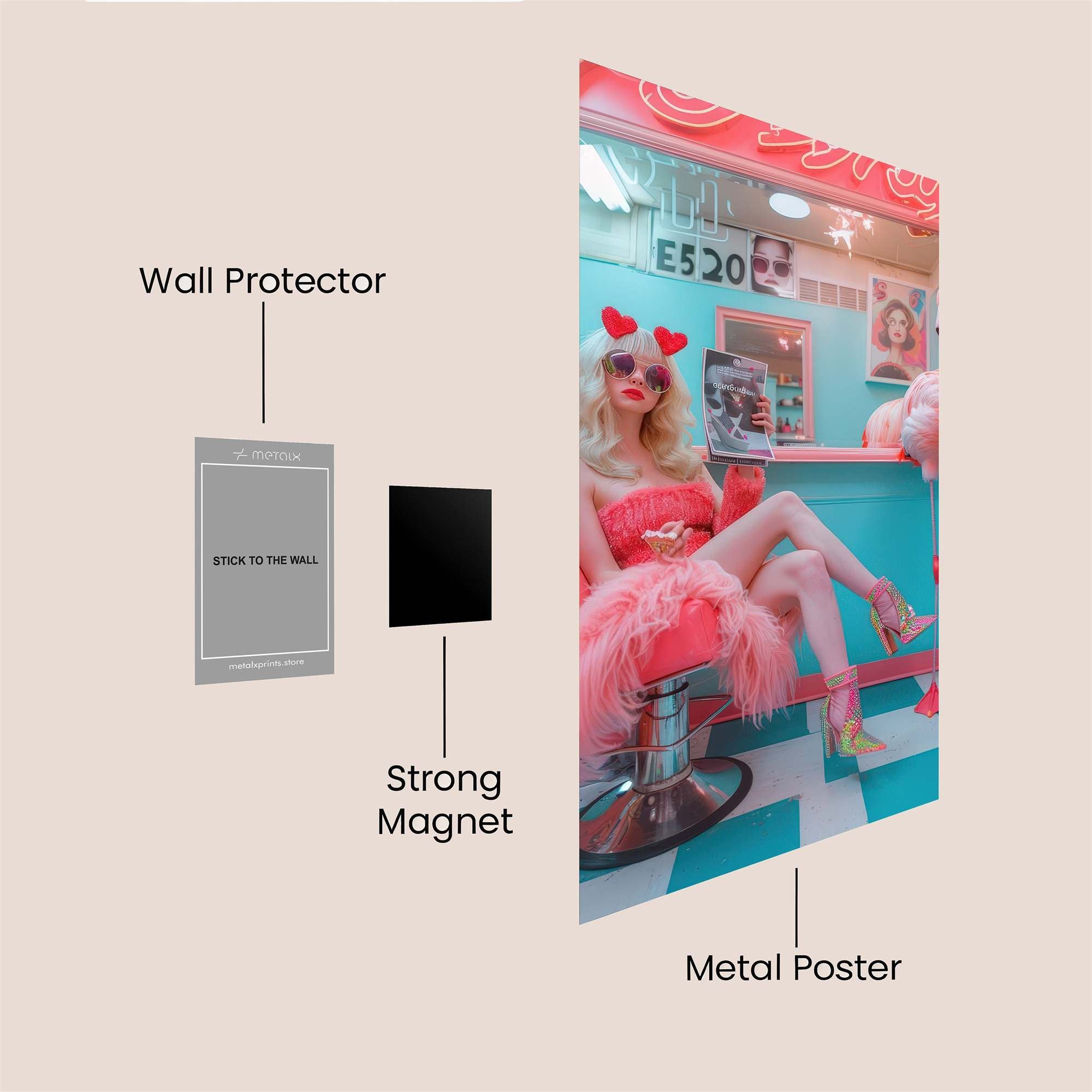 Flamingo Fabulous Safe Wall Magnetic / M