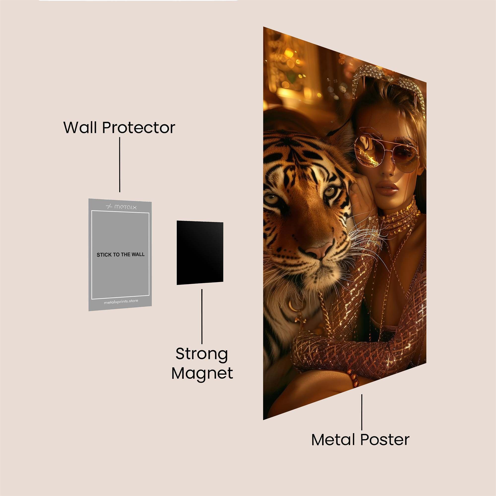 Tiger Majesty Safe Wall Magnetic / M