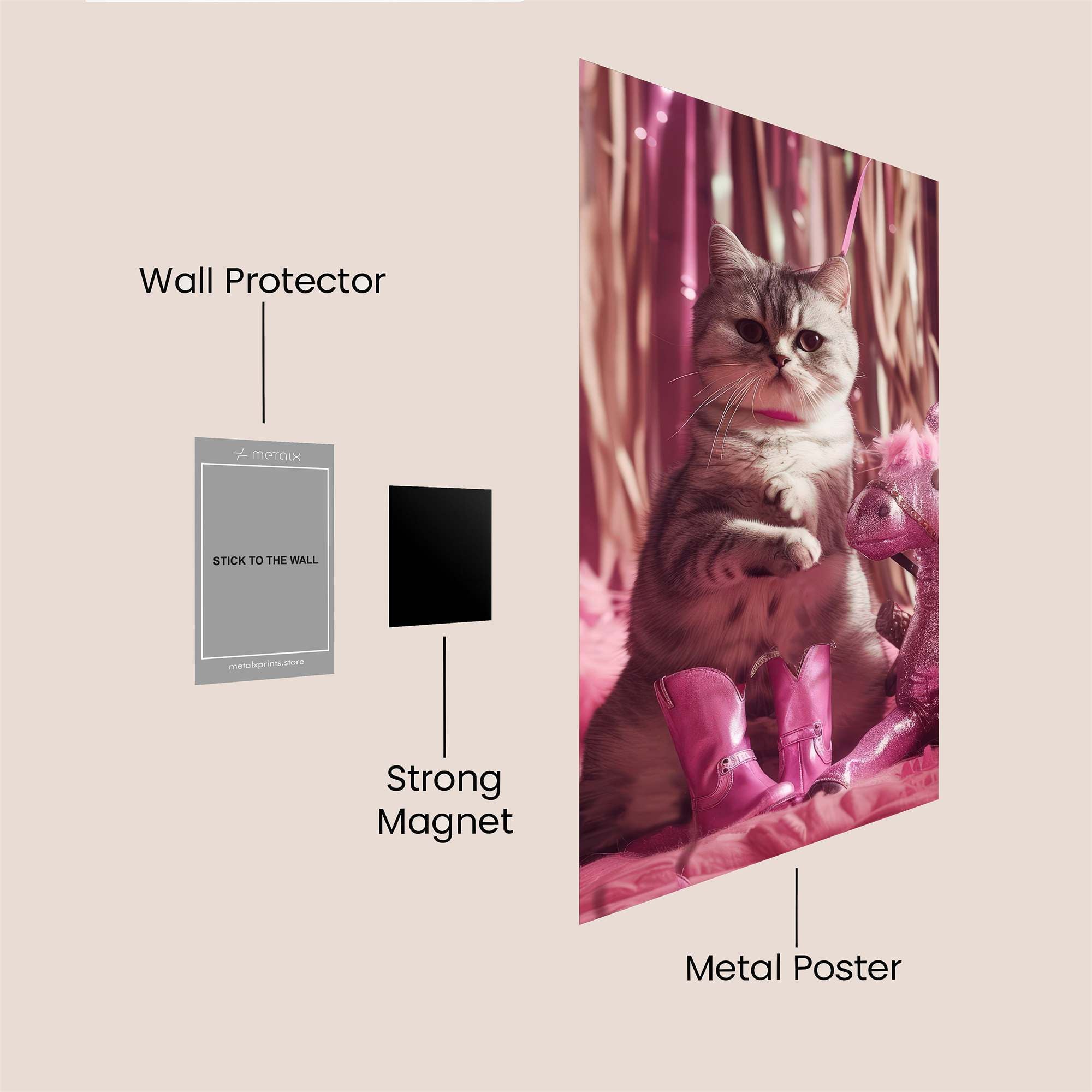 Cat Glamour Safe Wall Magnetic / M
