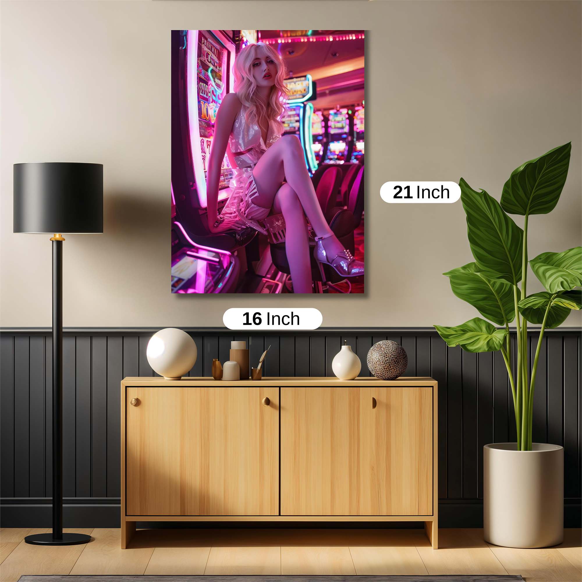 Glamourous Gambler Safe Wall Magnetic / M