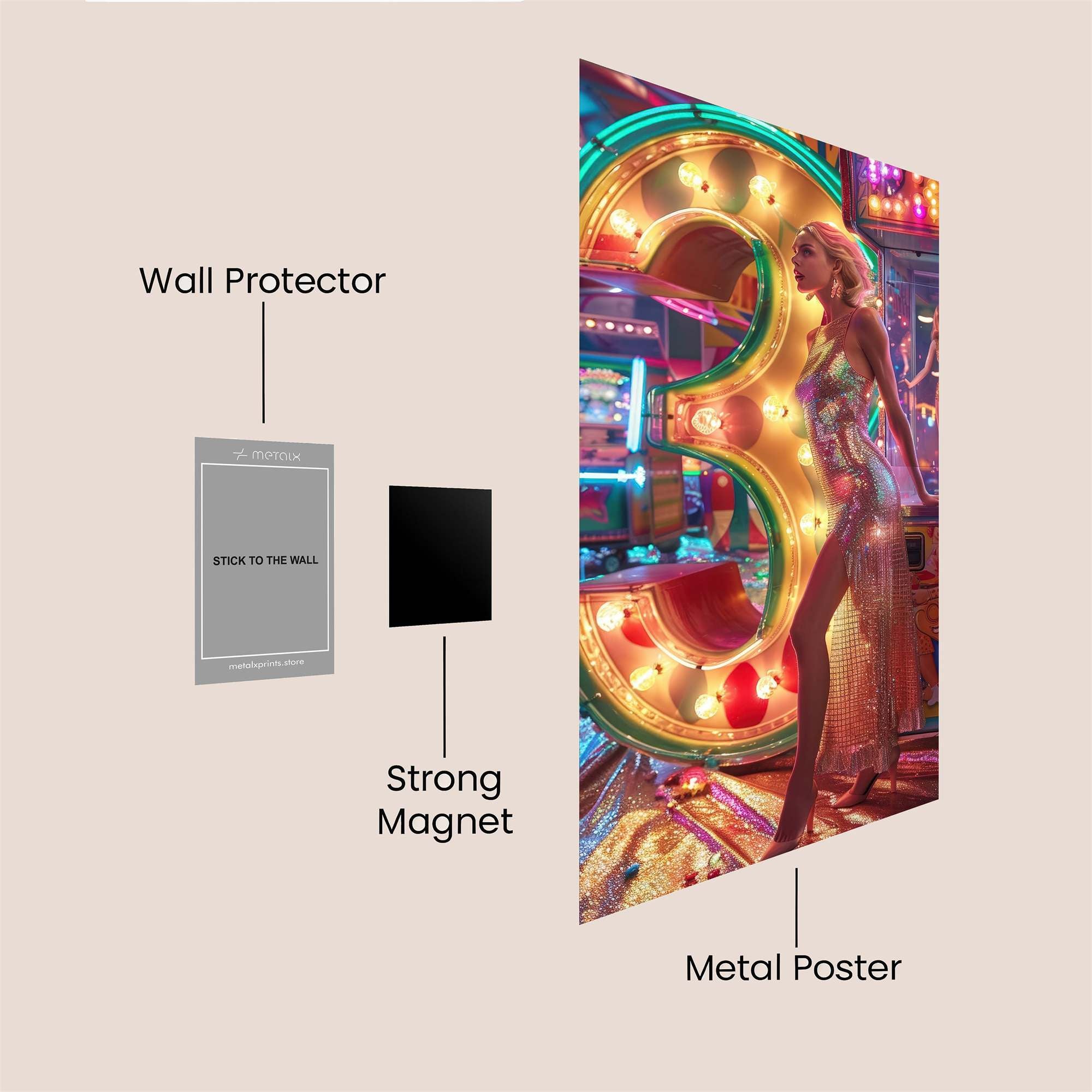 Carnival Glamour Safe Wall Magnetic / M