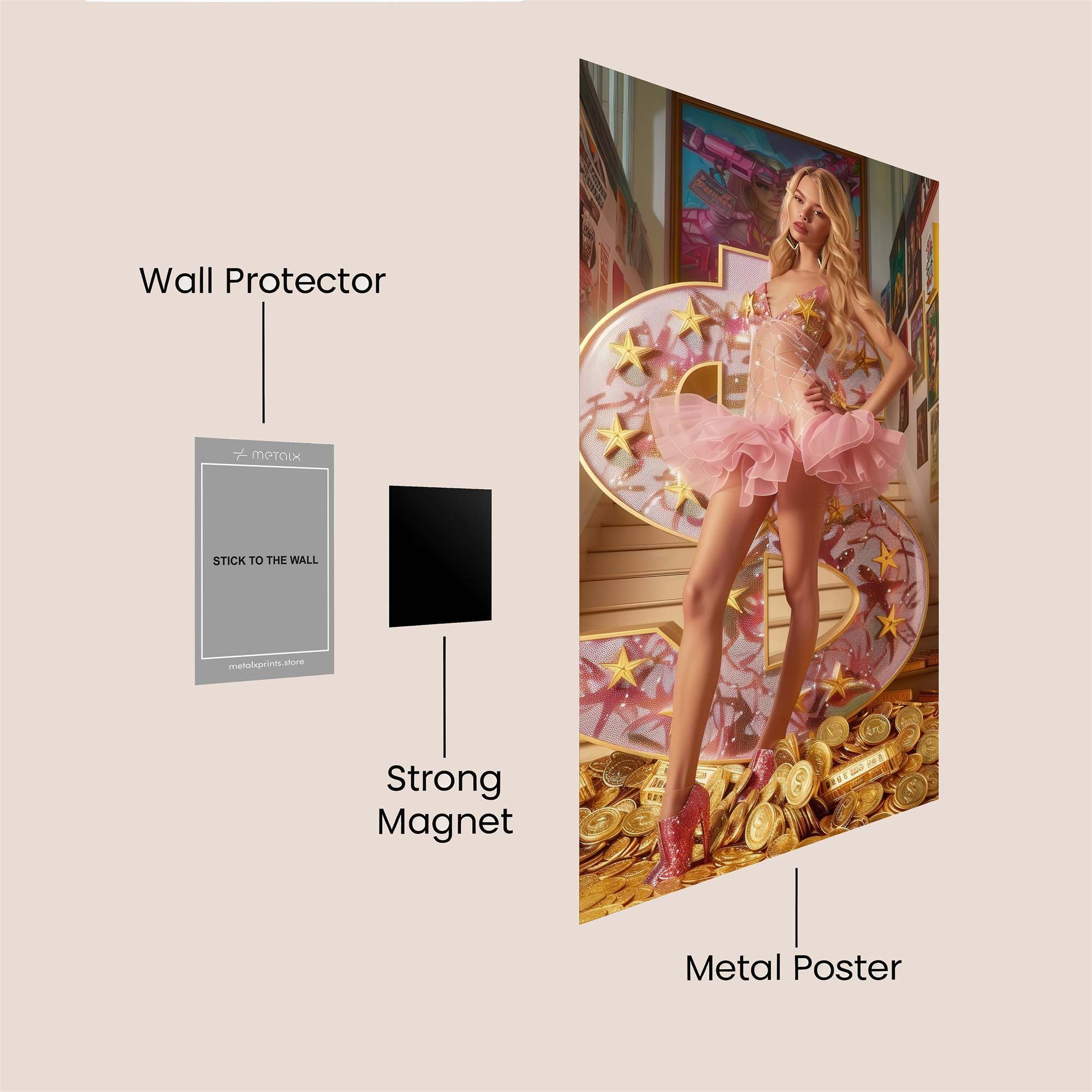 Starlet Sensation Safe Wall Magnetic / M