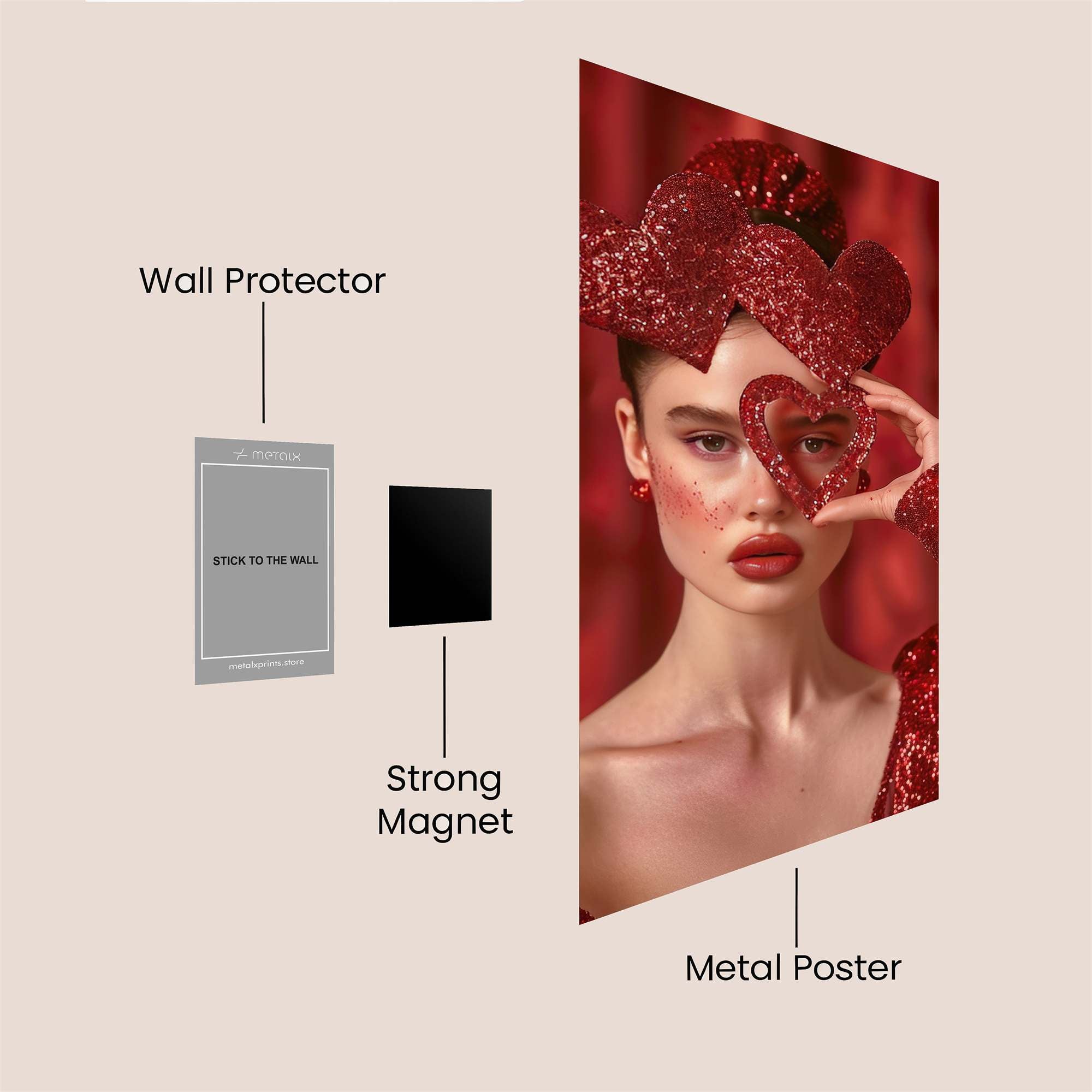 Heart Enigma Safe Wall Magnetic / M
