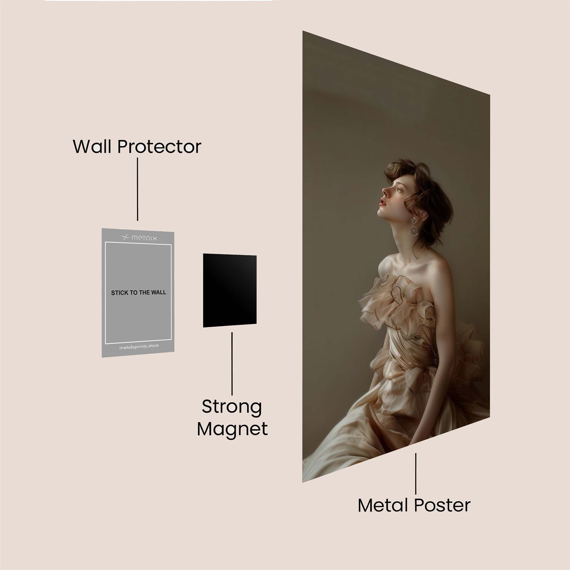 Graceful Muse Safe Wall Magnetic / M