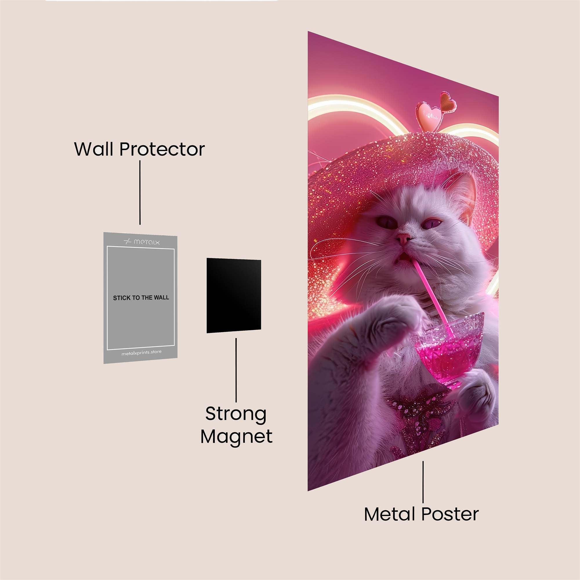 Cat Glamour Safe Wall Magnetic / M