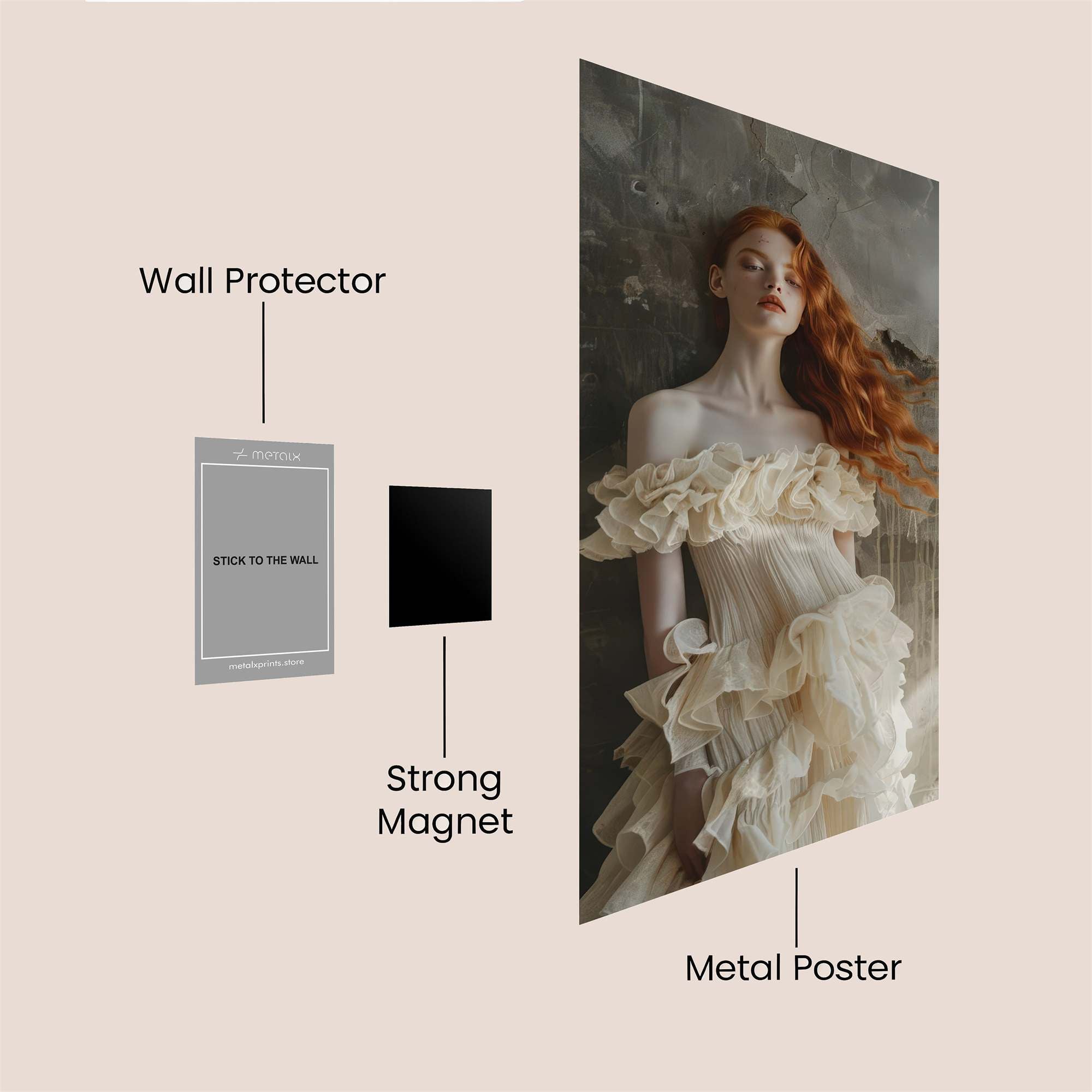 Fiery Elegance Safe Wall Magnetic / M