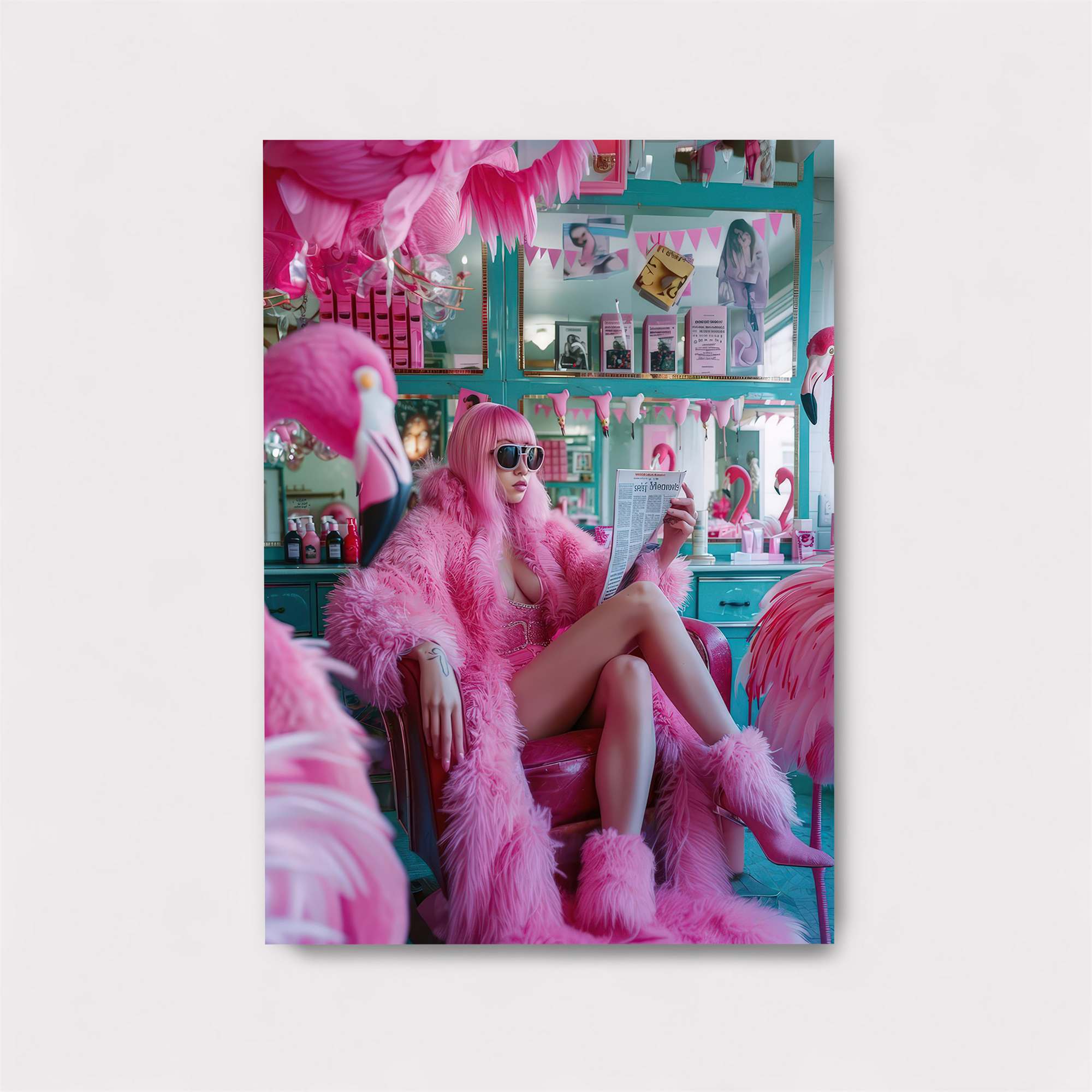 Flamingo Extravaganza Safe Wall Magnetic / M