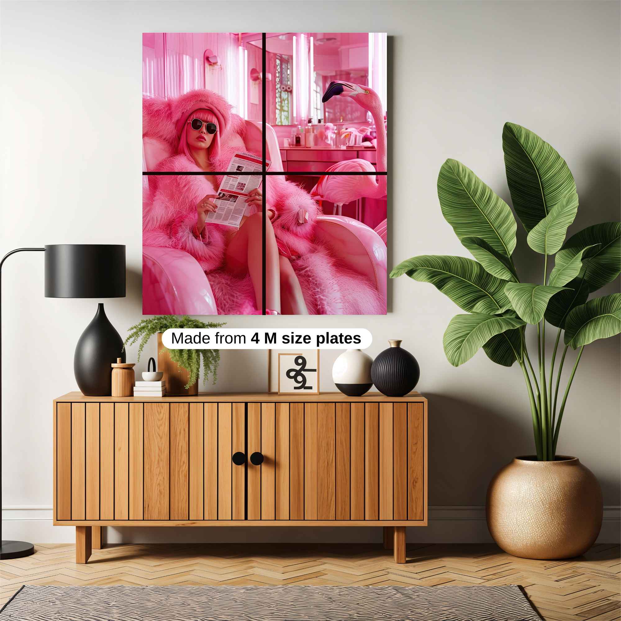 Flamingo Extravaganza Safe Wall Magnetic / M