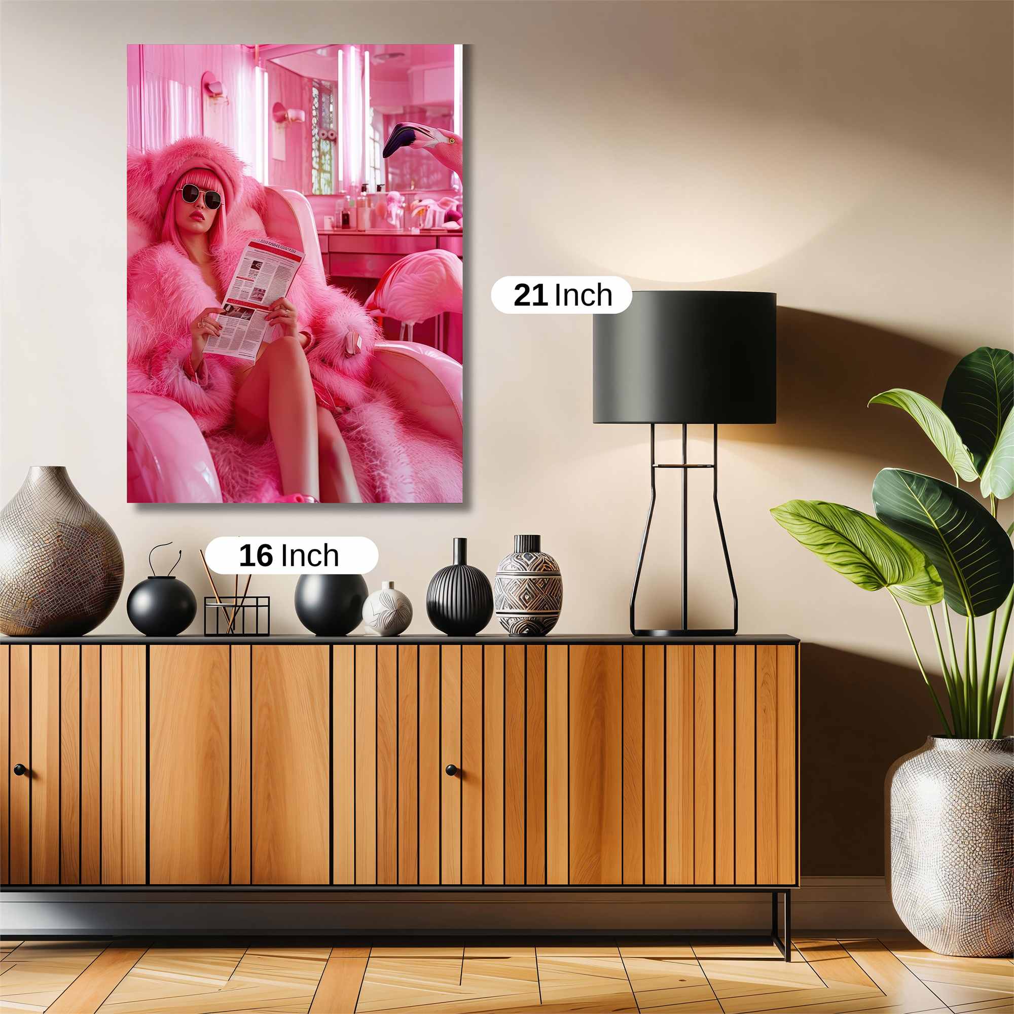 Flamingo Extravaganza Safe Wall Magnetic / M