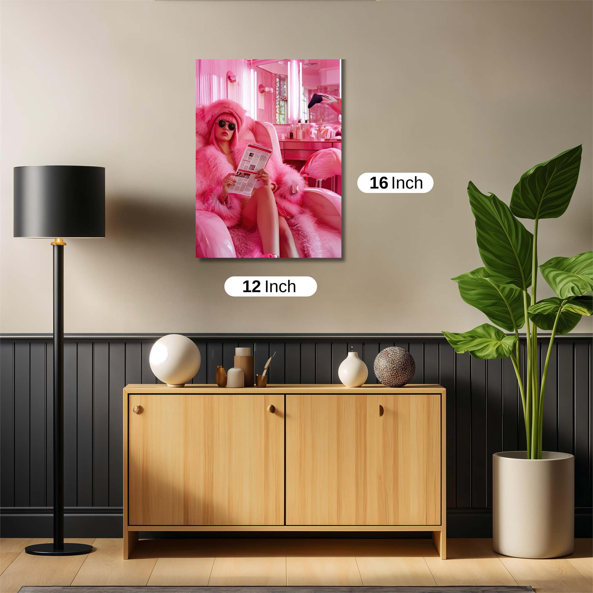 Flamingo Extravaganza Safe Wall Magnetic / M