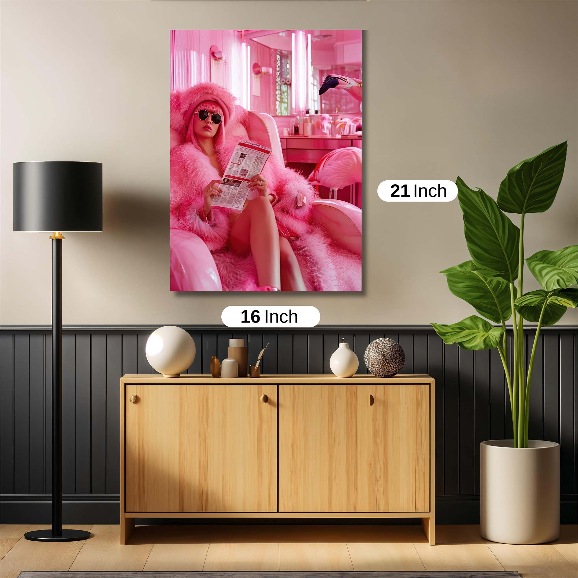 Flamingo Extravaganza Safe Wall Magnetic / M