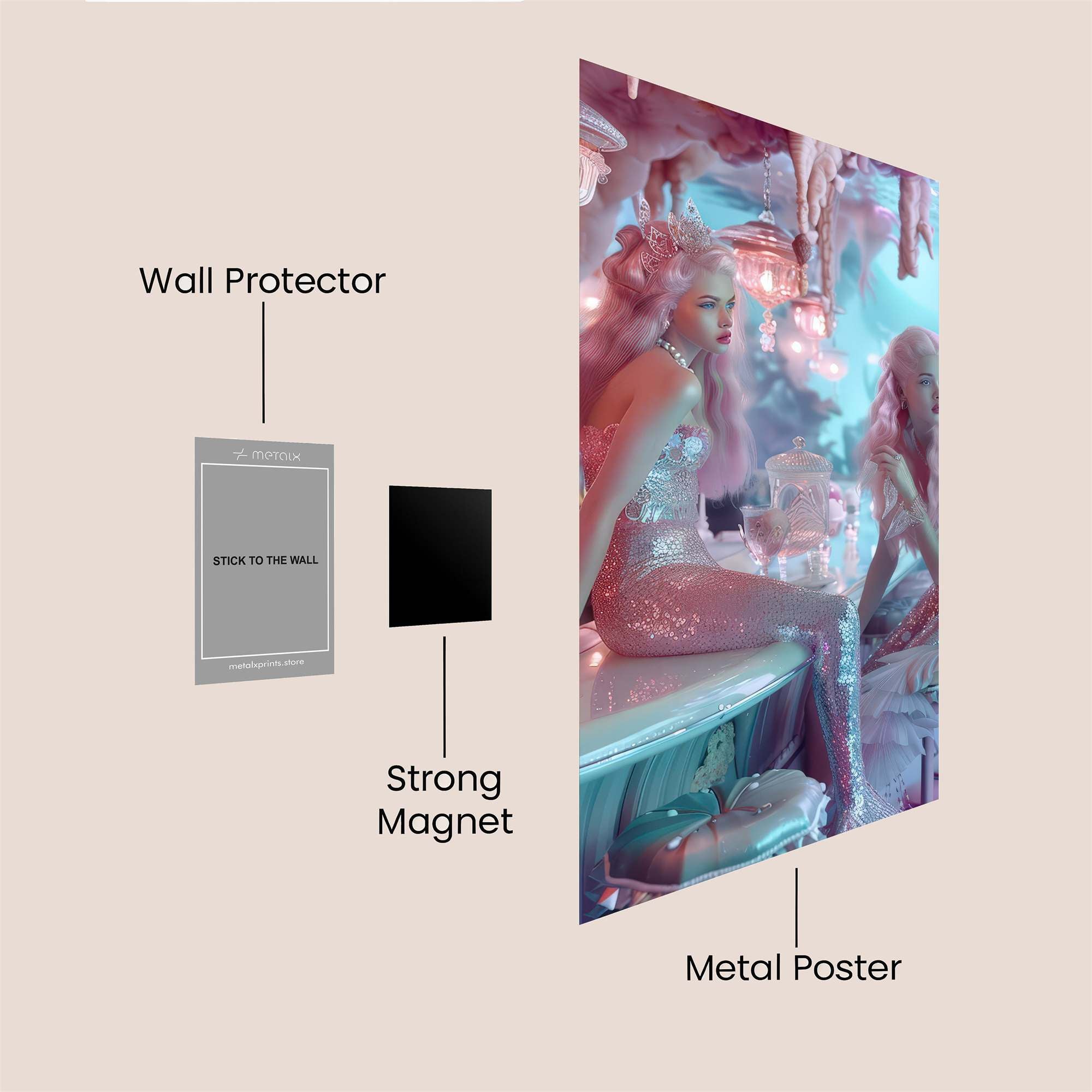 Mermaid Bliss Safe Wall Magnetic / M