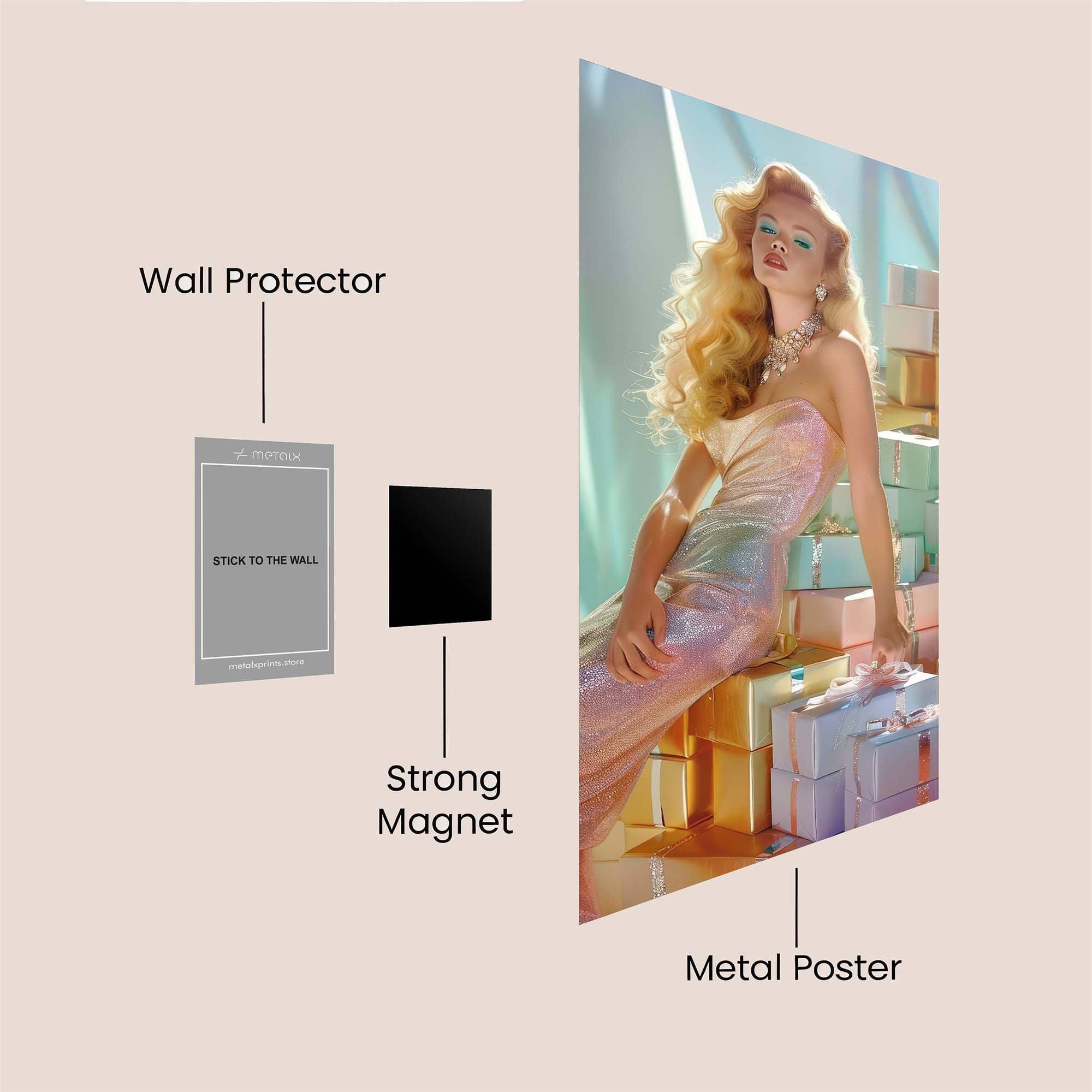 Gift Glamour Safe Wall Magnetic / M