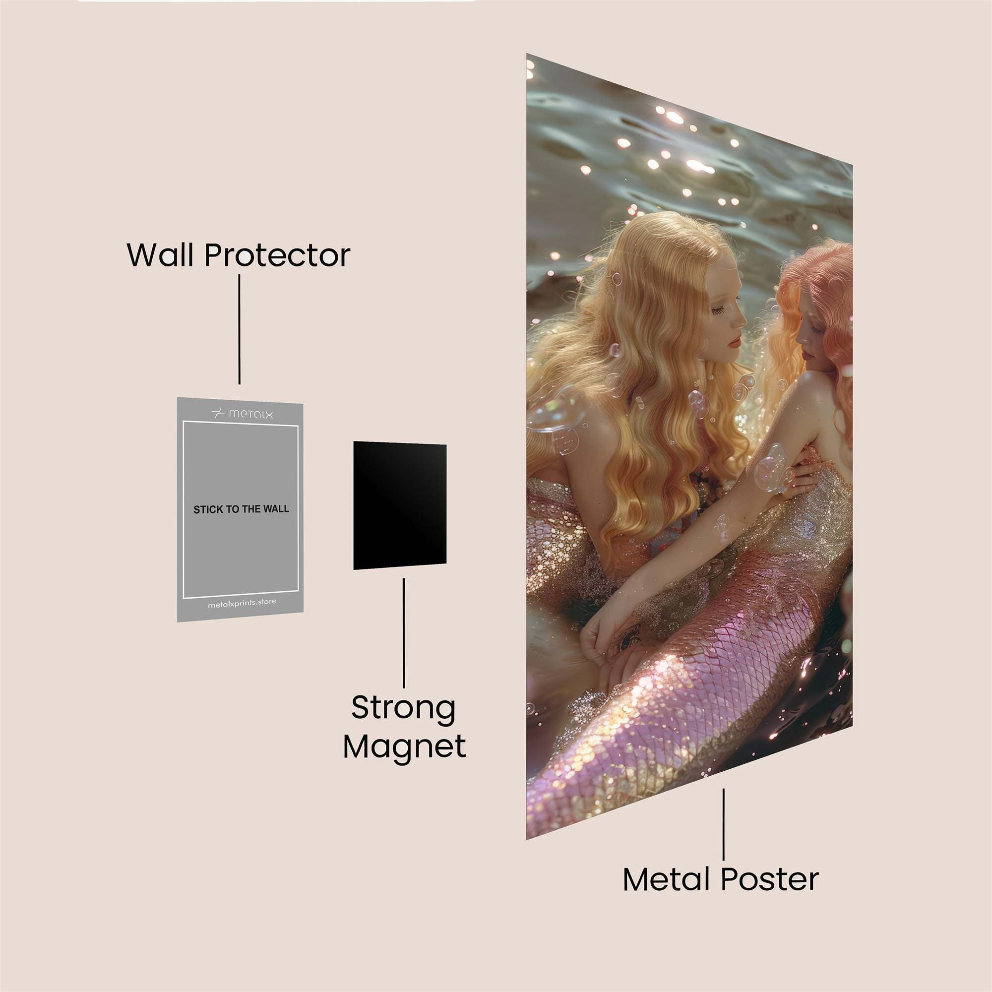Mermaid Serenity Safe Wall Magnetic / M