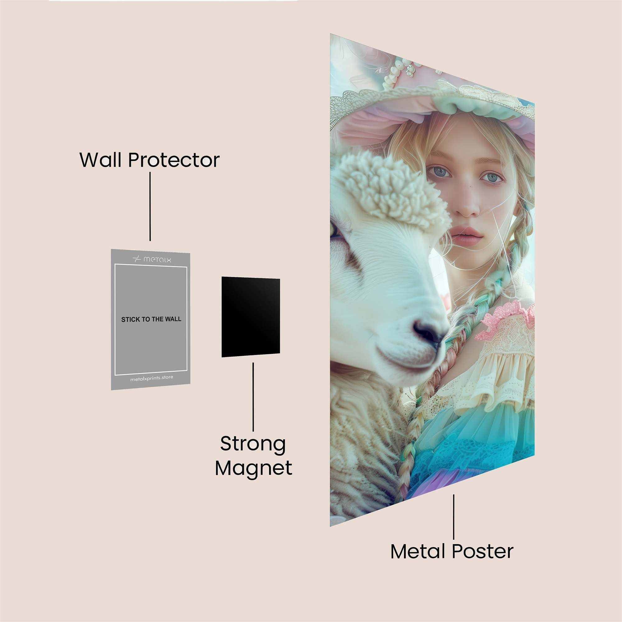 Sheepish Serenity Safe Wall Magnetic / M