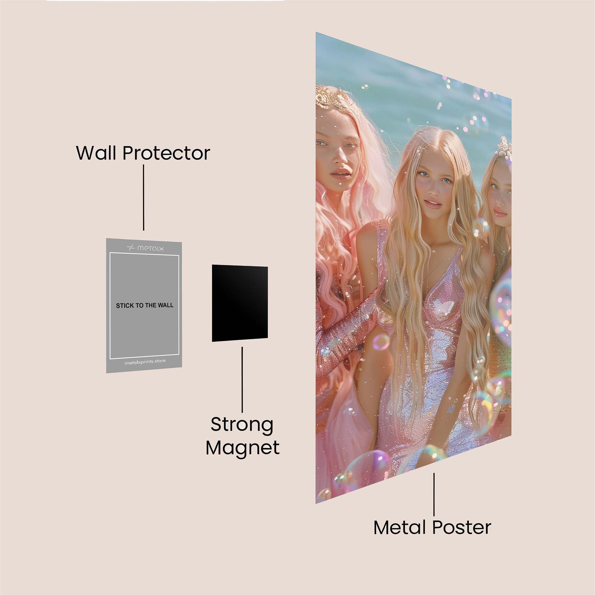 Mermaid Magic Safe Wall Magnetic / M