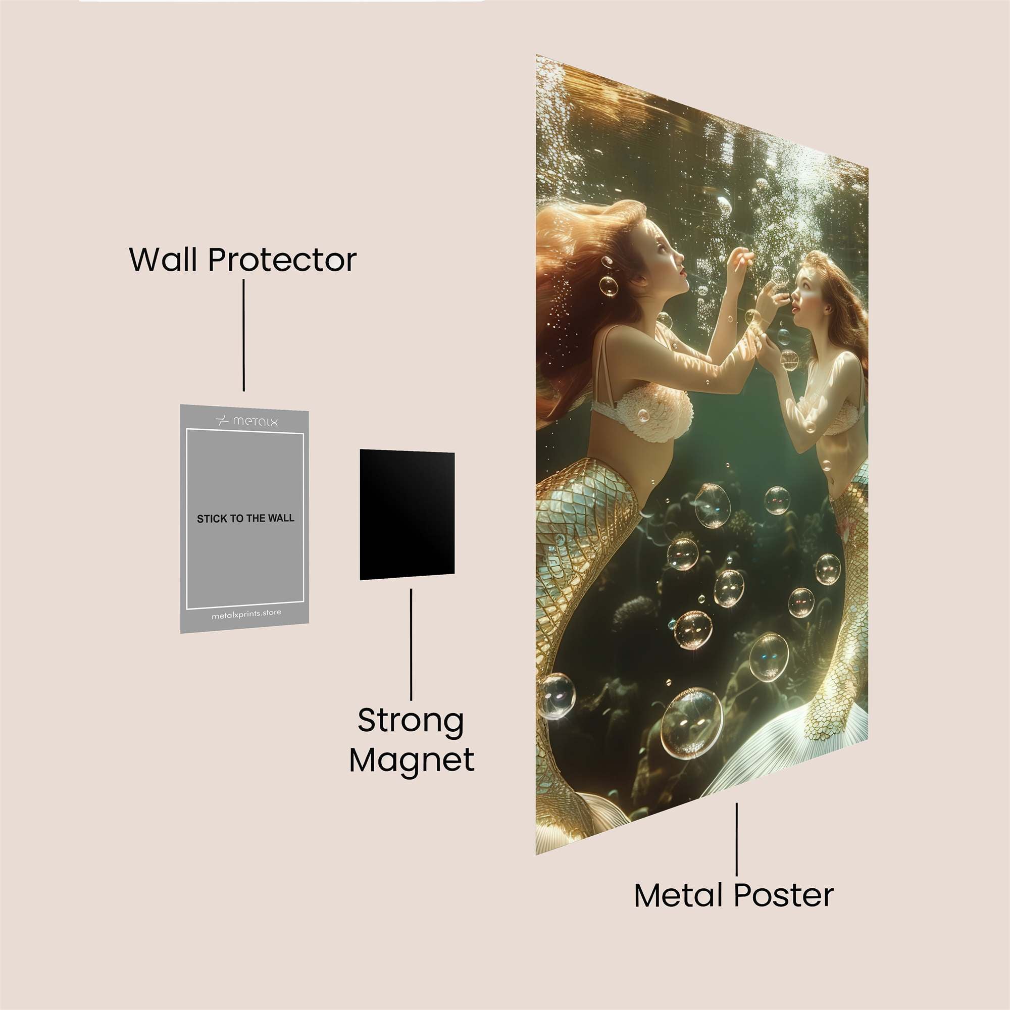 Mermaid Serenity Safe Wall Magnetic / M