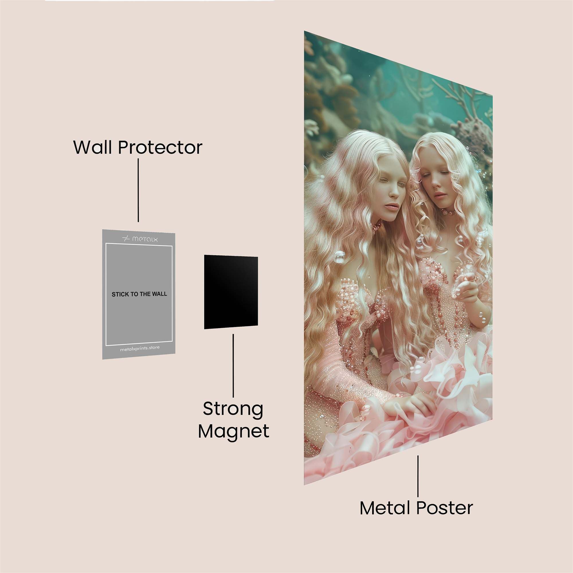 Mermaid Dream Safe Wall Magnetic / M