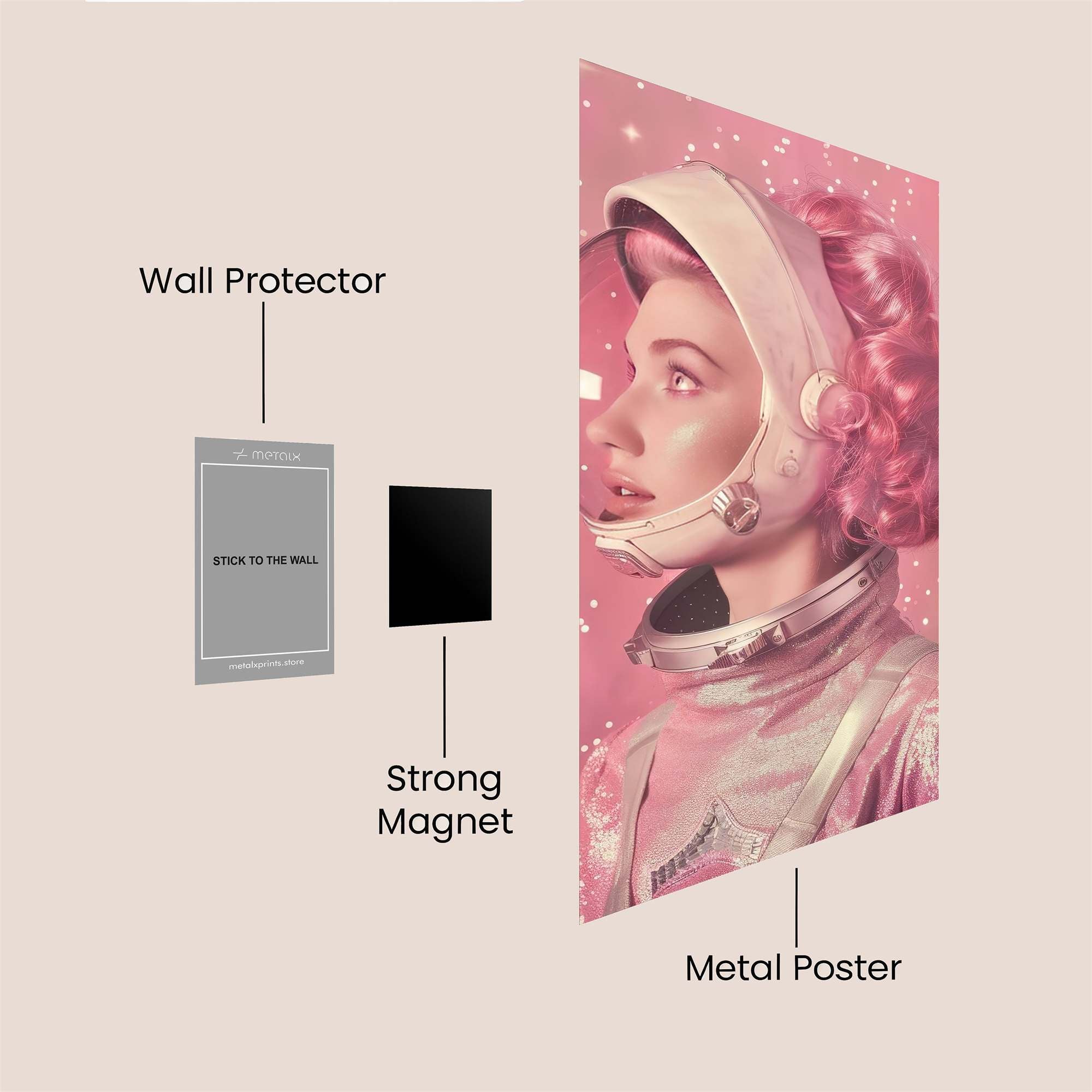 Astronaut Dreamer Safe Wall Magnetic / M