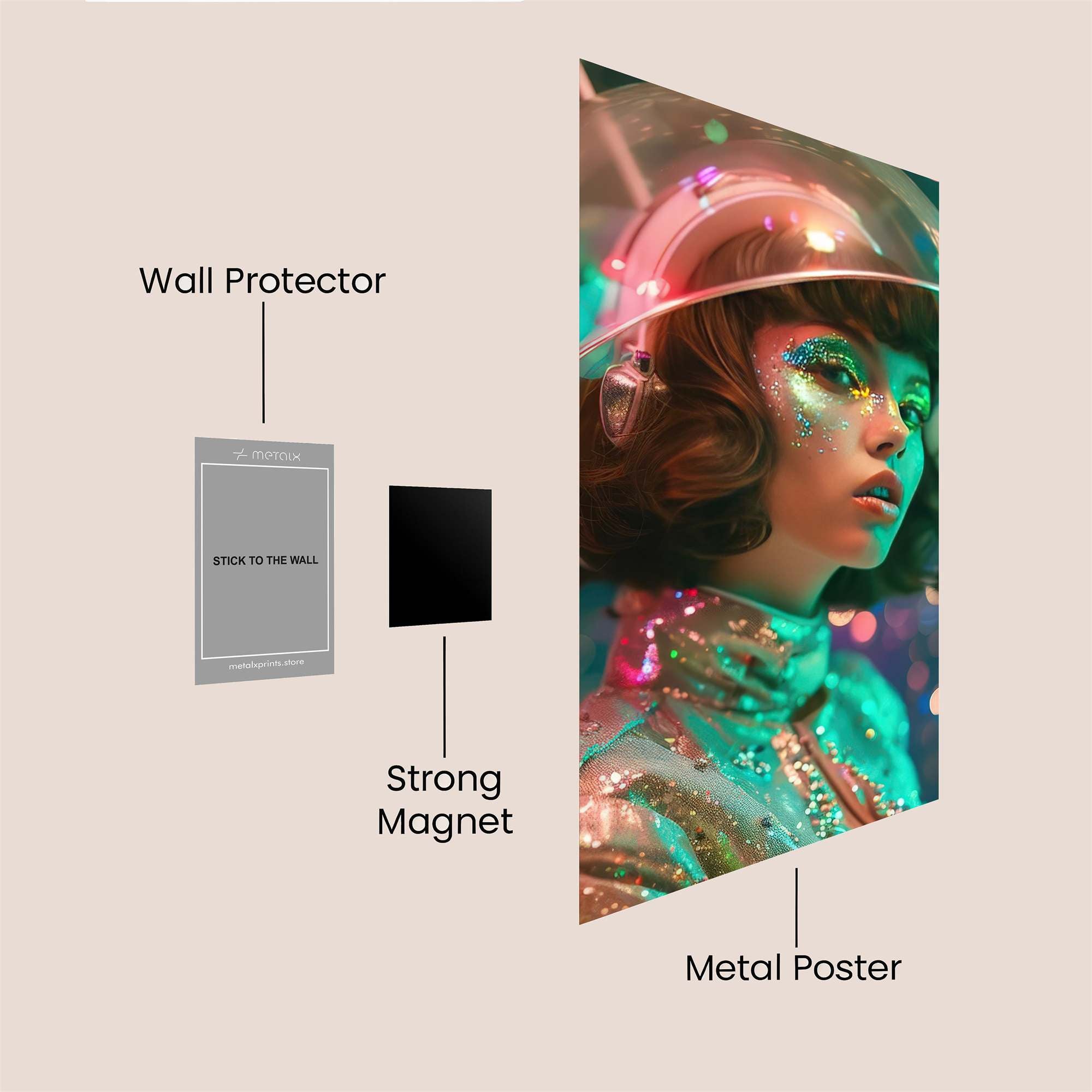 Astronaut Dreamy Safe Wall Magnetic / M