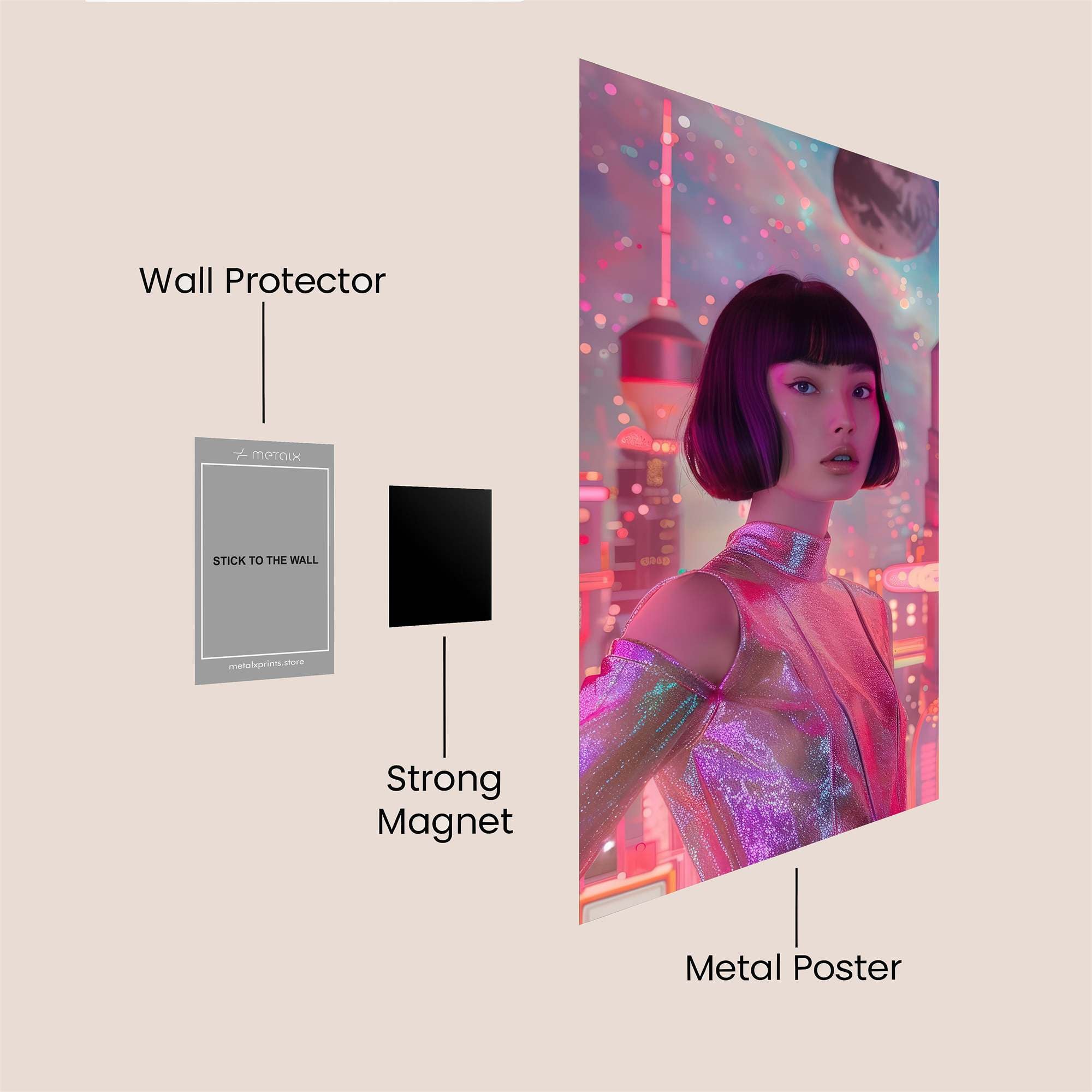 Neon Dreamer Safe Wall Magnetic / M