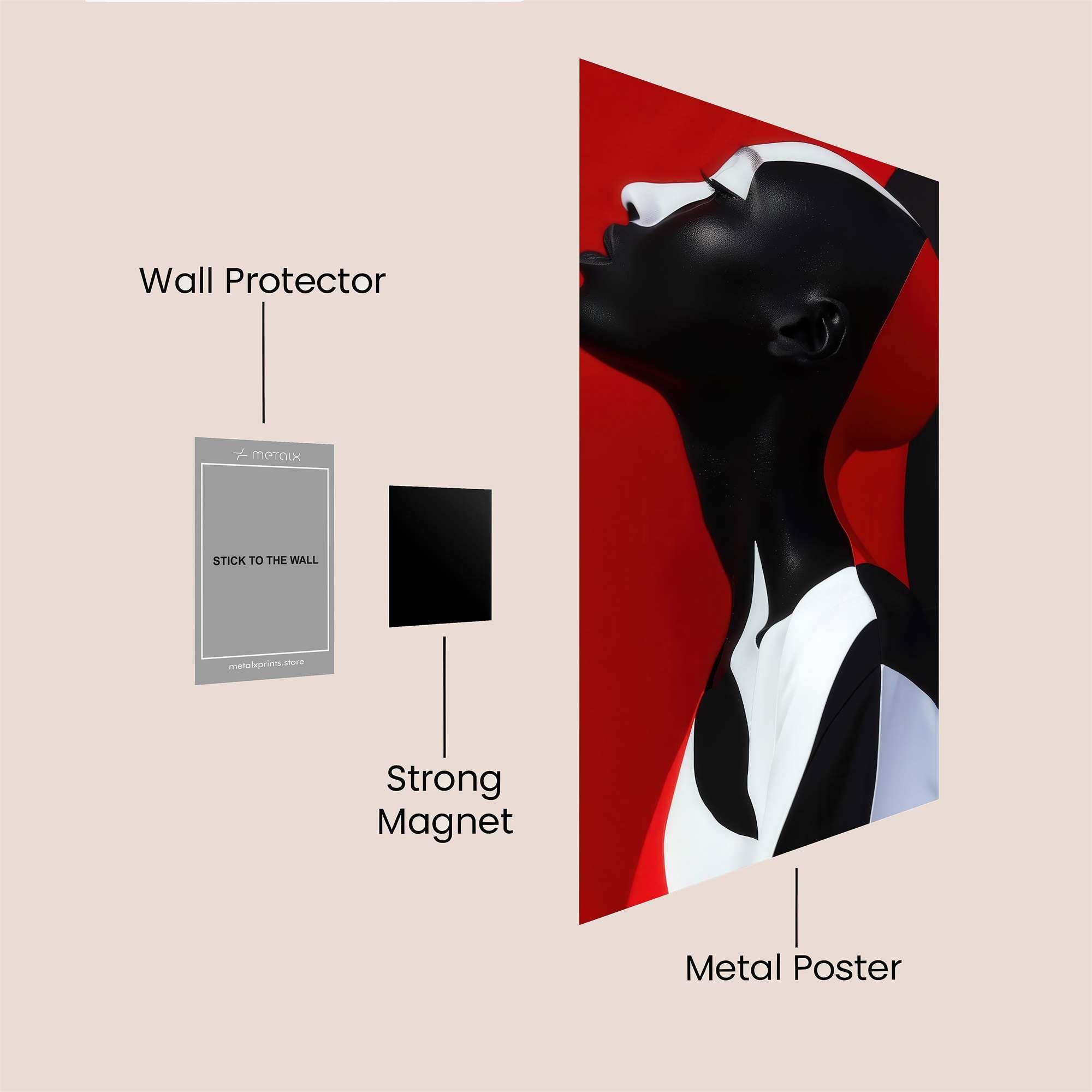 Elegance Embodied Safe Wall Magnetic / M