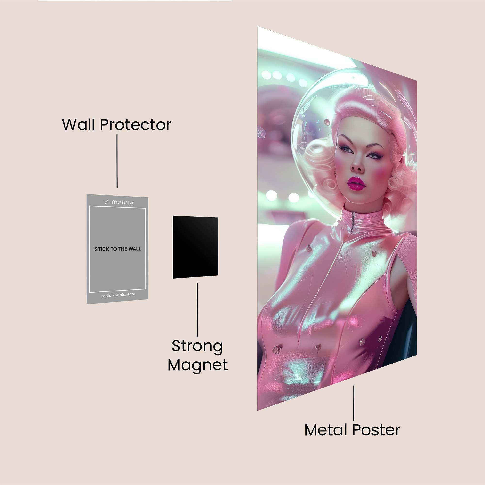 Astronaut Allure Safe Wall Magnetic / M