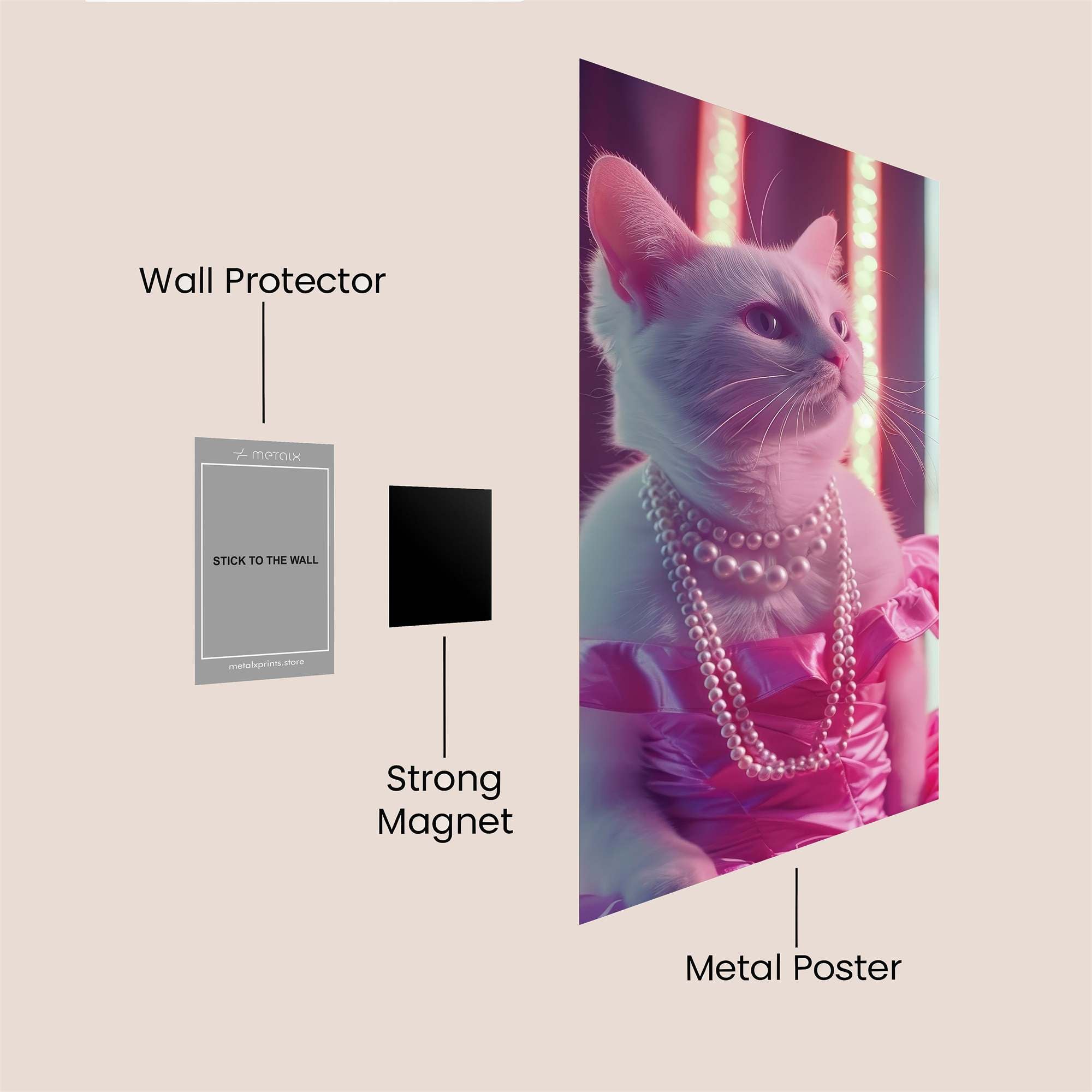 Cat Glamour Safe Wall Magnetic / M