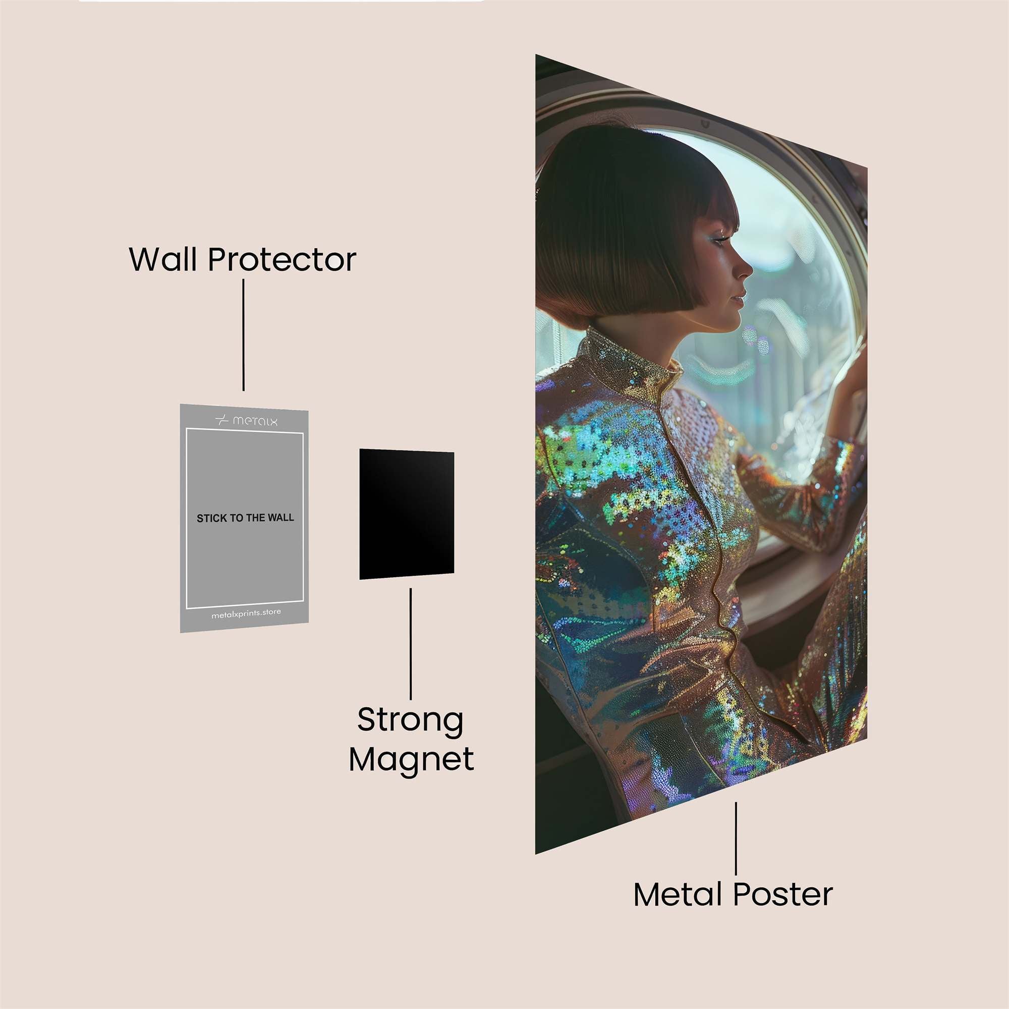 Astronaut Dreamer Safe Wall Magnetic / M