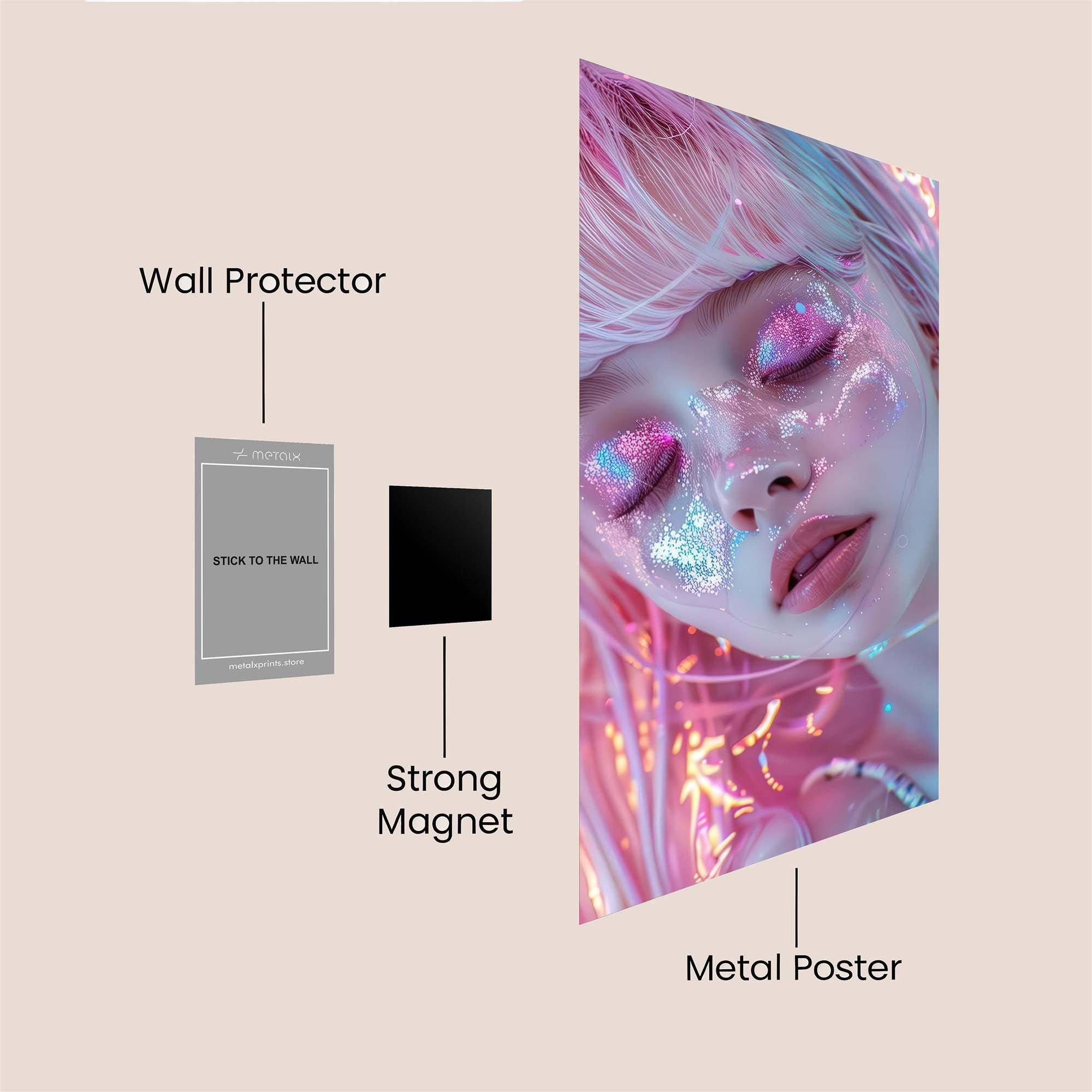 Glitter Dream Safe Wall Magnetic / M