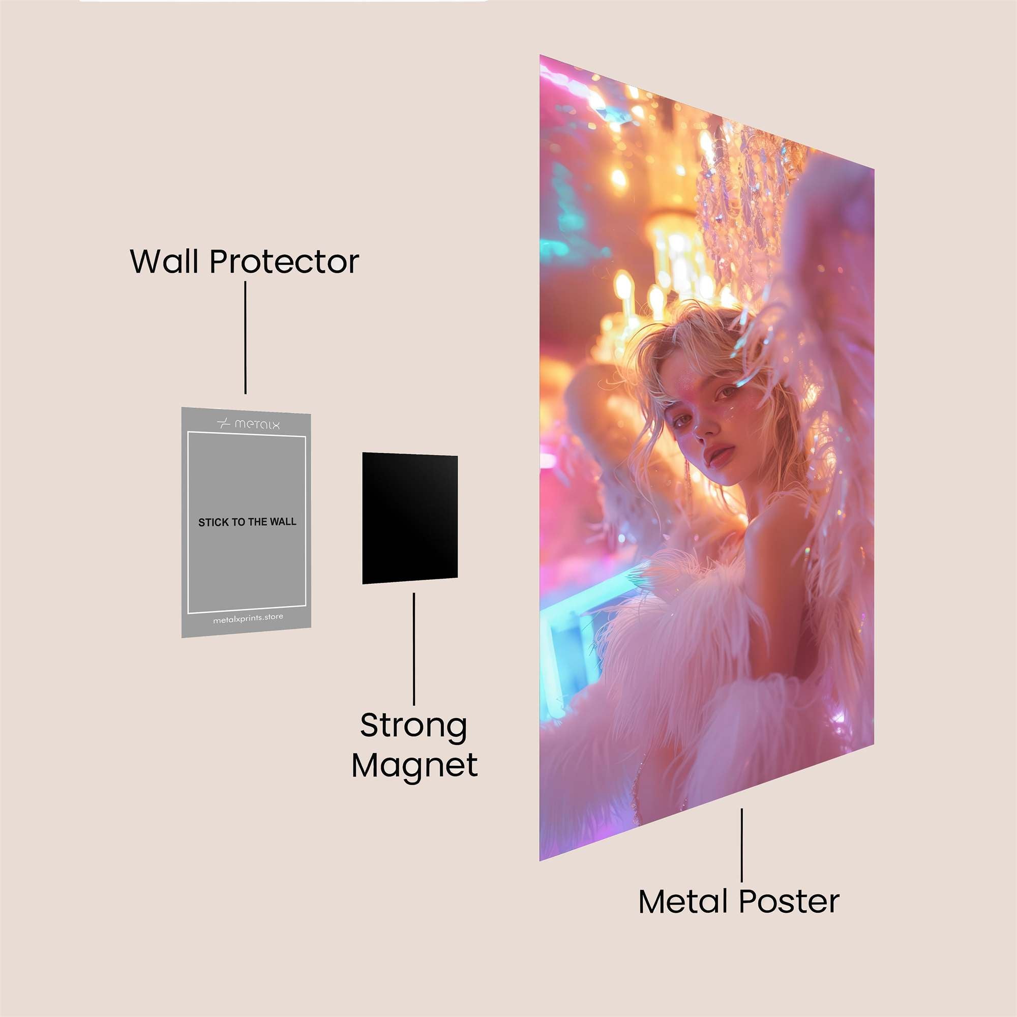 Neon Angel Safe Wall Magnetic / M