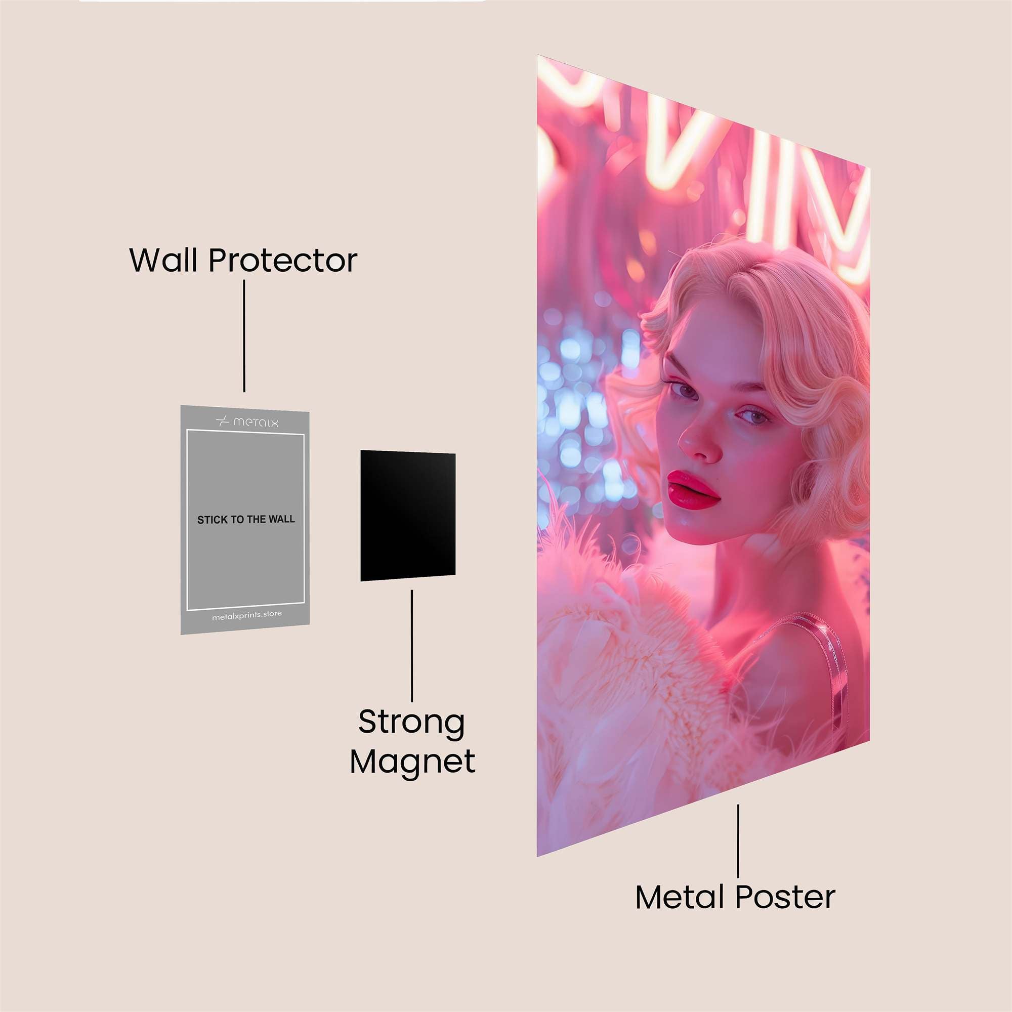 Neon Glamour Safe Wall Magnetic / M