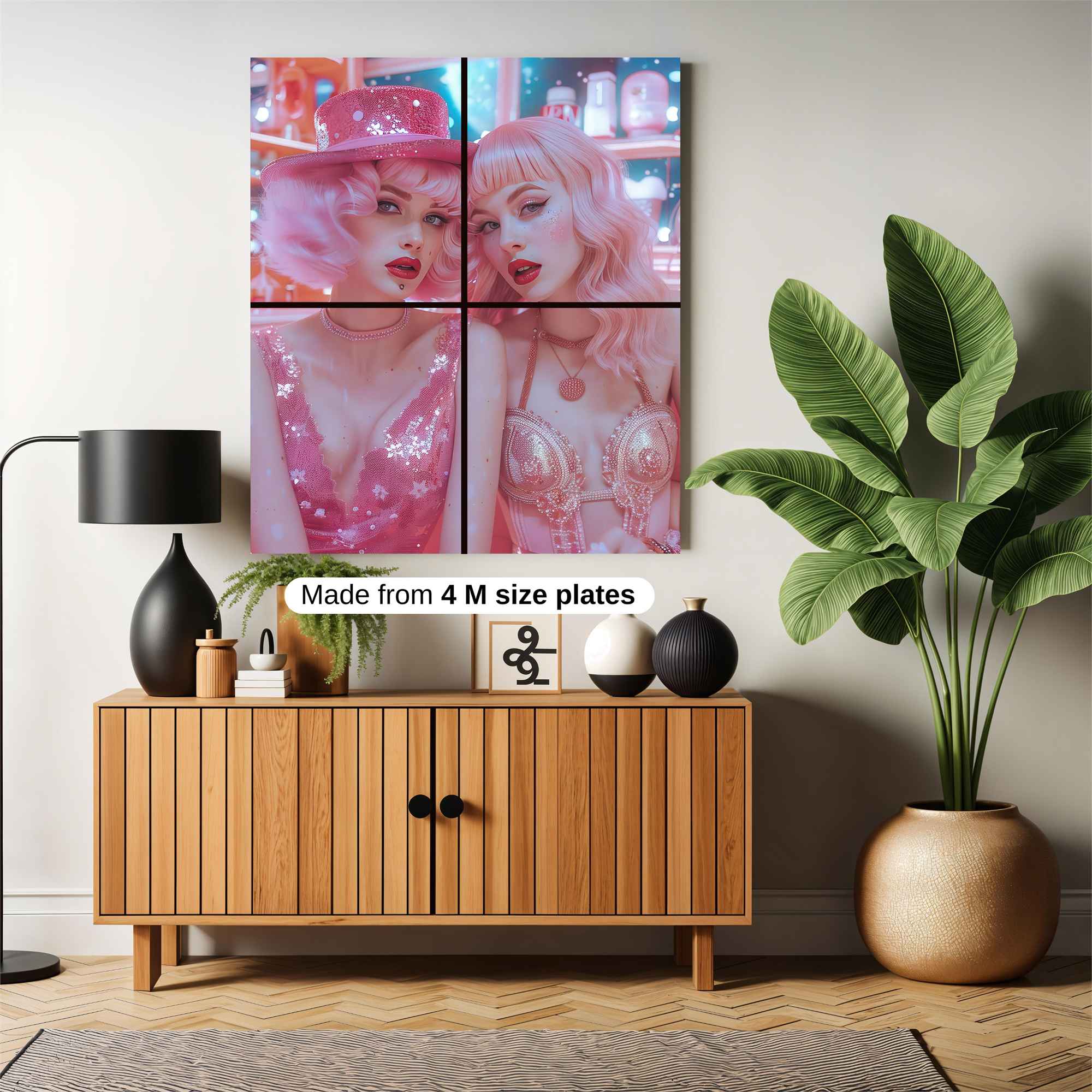 Pink Whimsy Safe Wall Magnetic / M