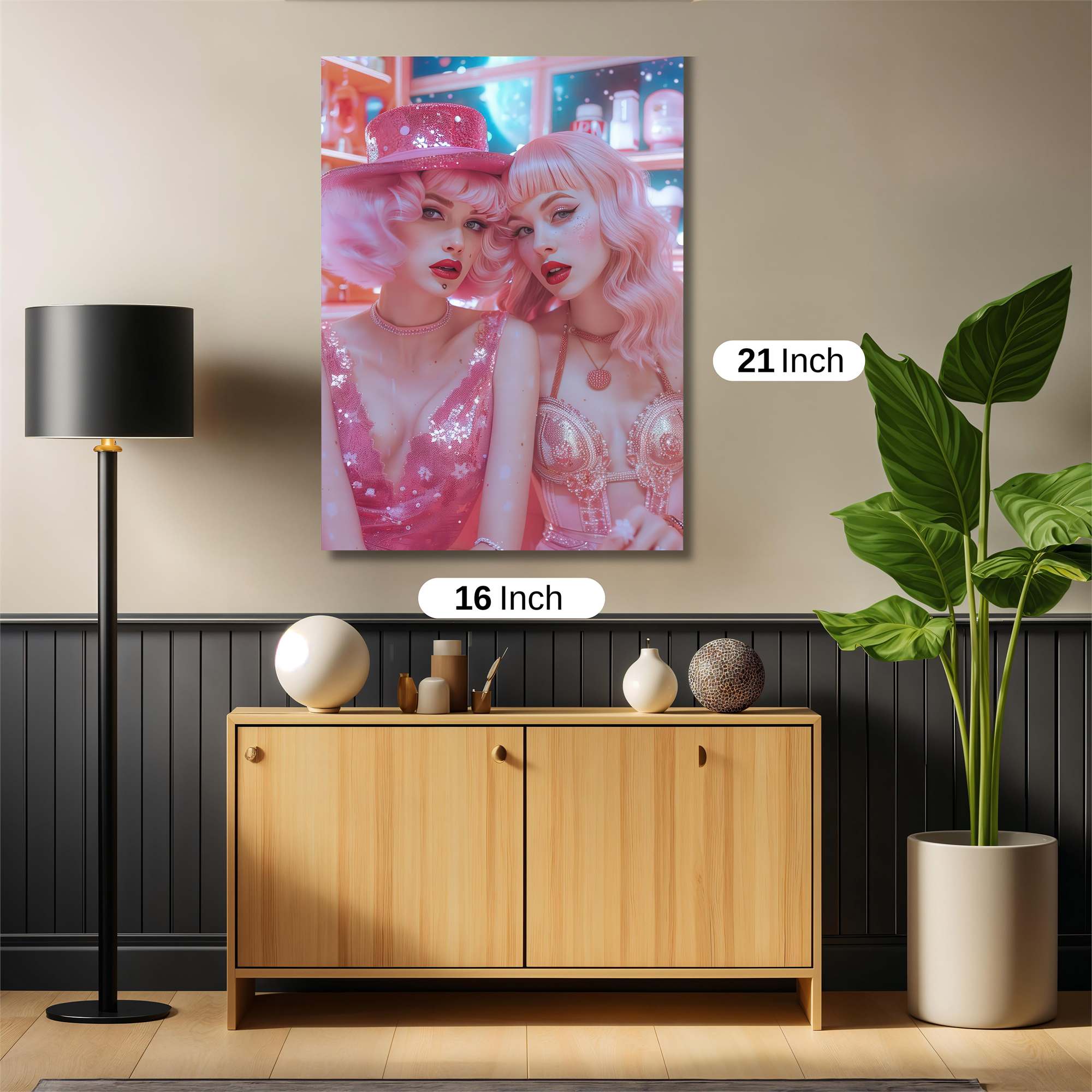 Pink Whimsy Safe Wall Magnetic / M
