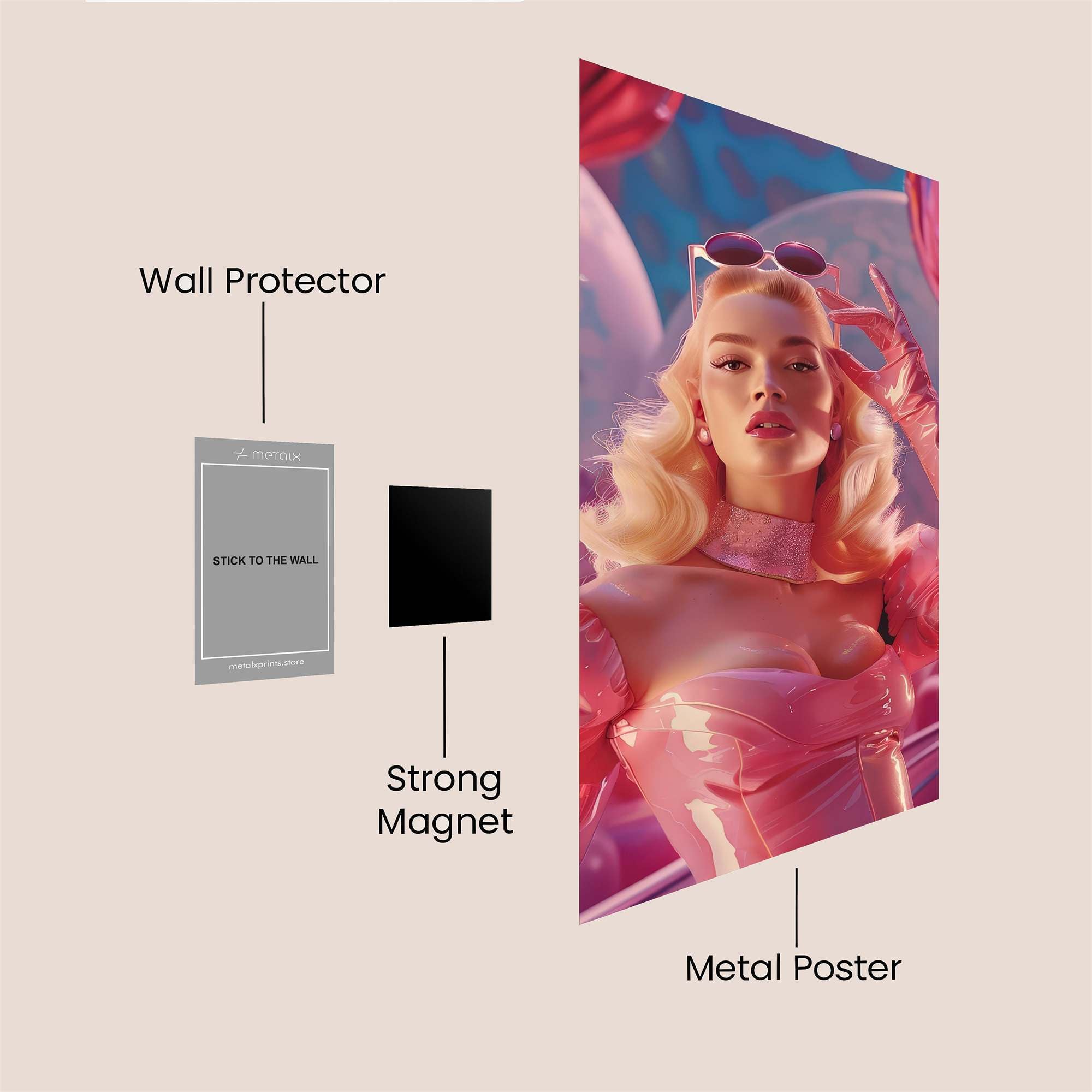 Futuristic Glamour Safe Wall Magnetic / M