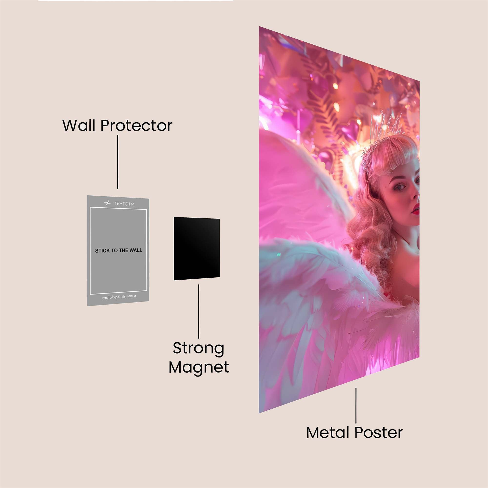 Neon Angel Safe Wall Magnetic / M