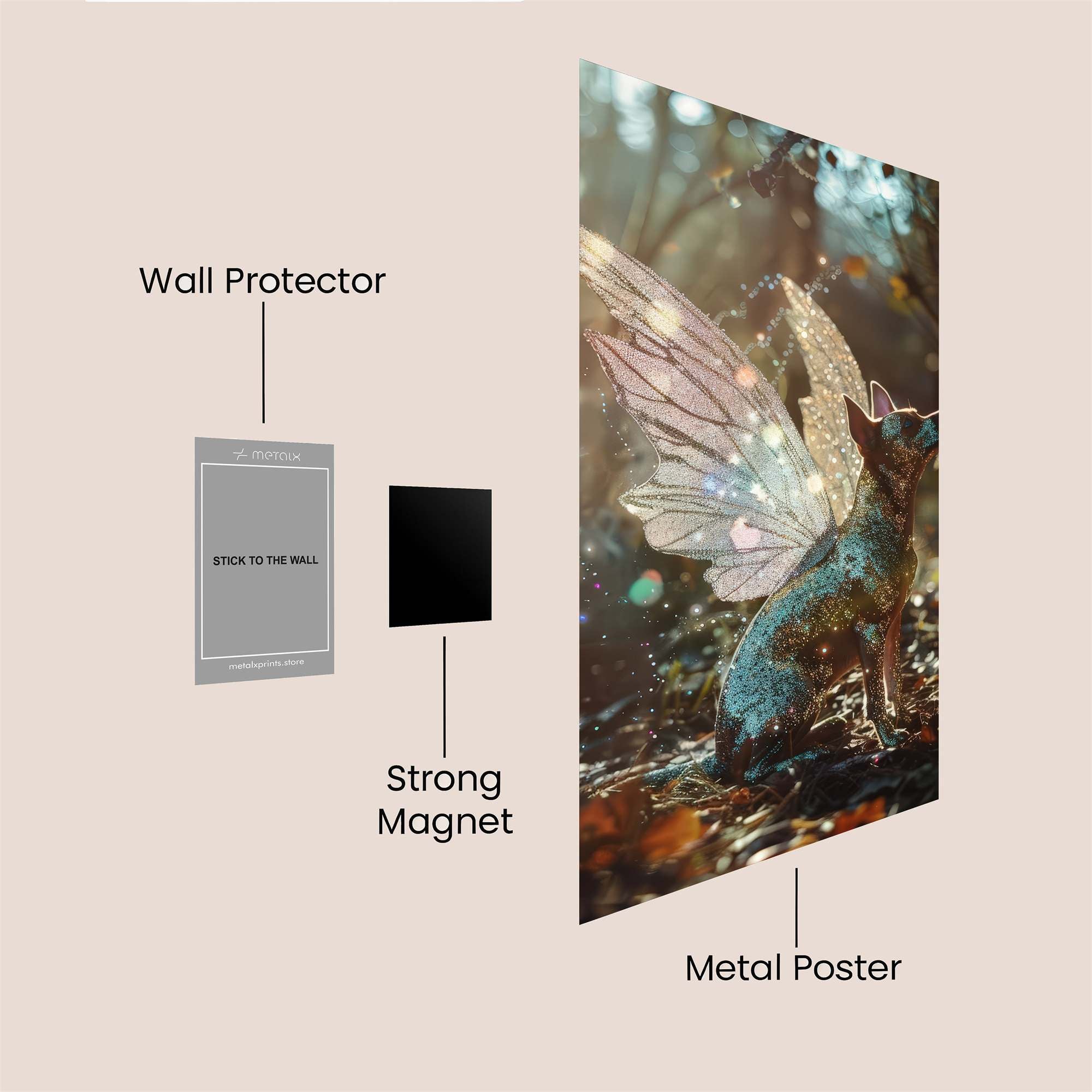 Fairy Pup Safe Wall Magnetic / M